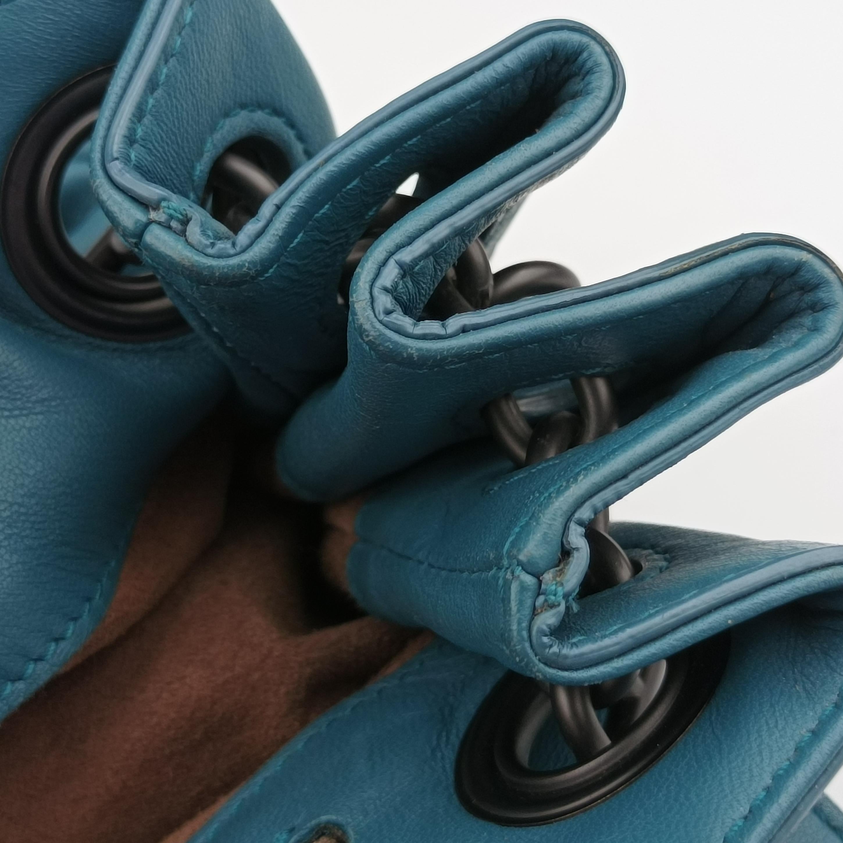 Vintage Bottega Veneta Intrecciato Blue lambskin  shoulderbag | stylenewstar