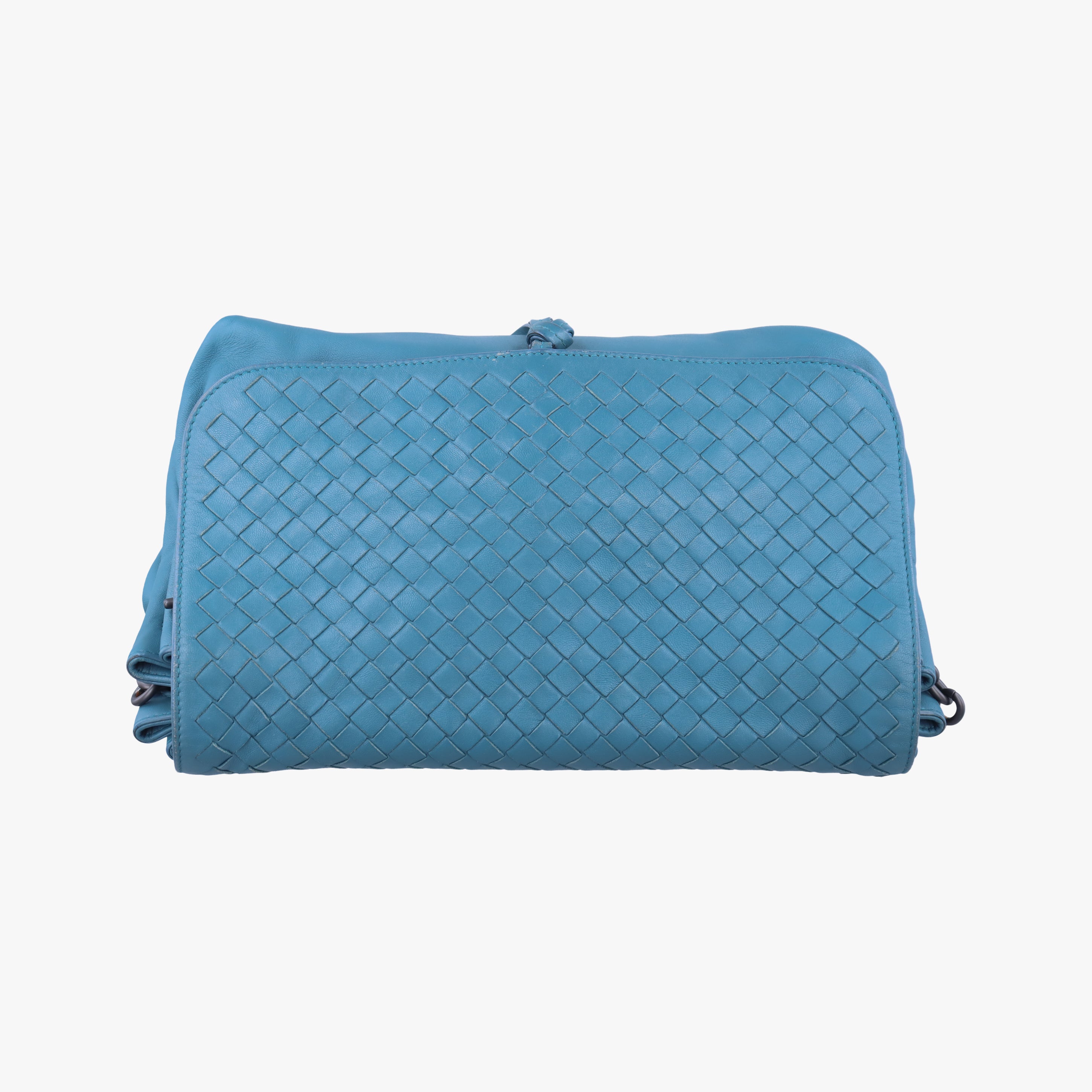 Vintage Bottega Veneta Intrecciato Blue lambskin  shoulderbag | stylenewstar
