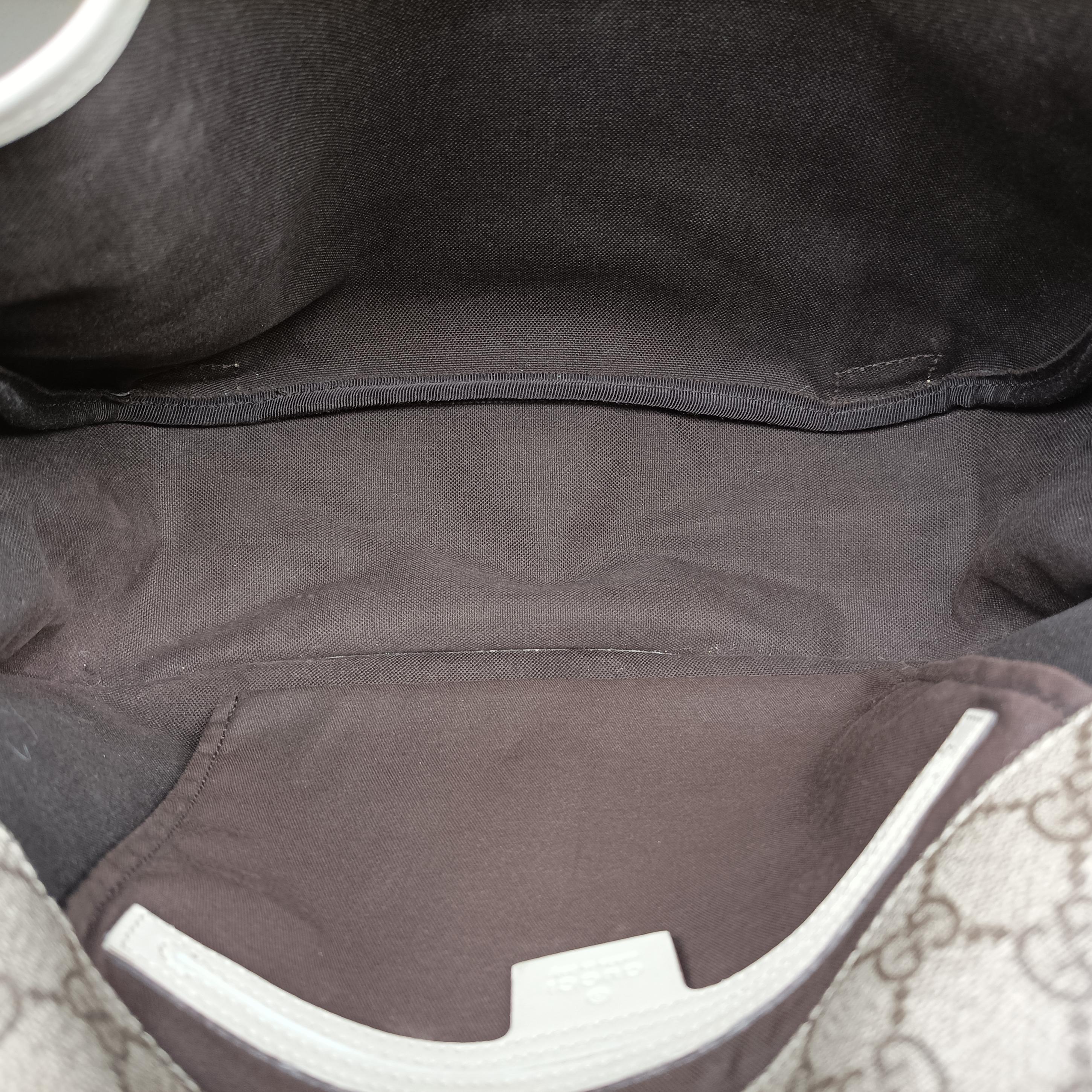 Pre-owned Gucci GG Plus Messenger Brown×White PVC coated canvas 201732 shoulderbag | stylenewstar