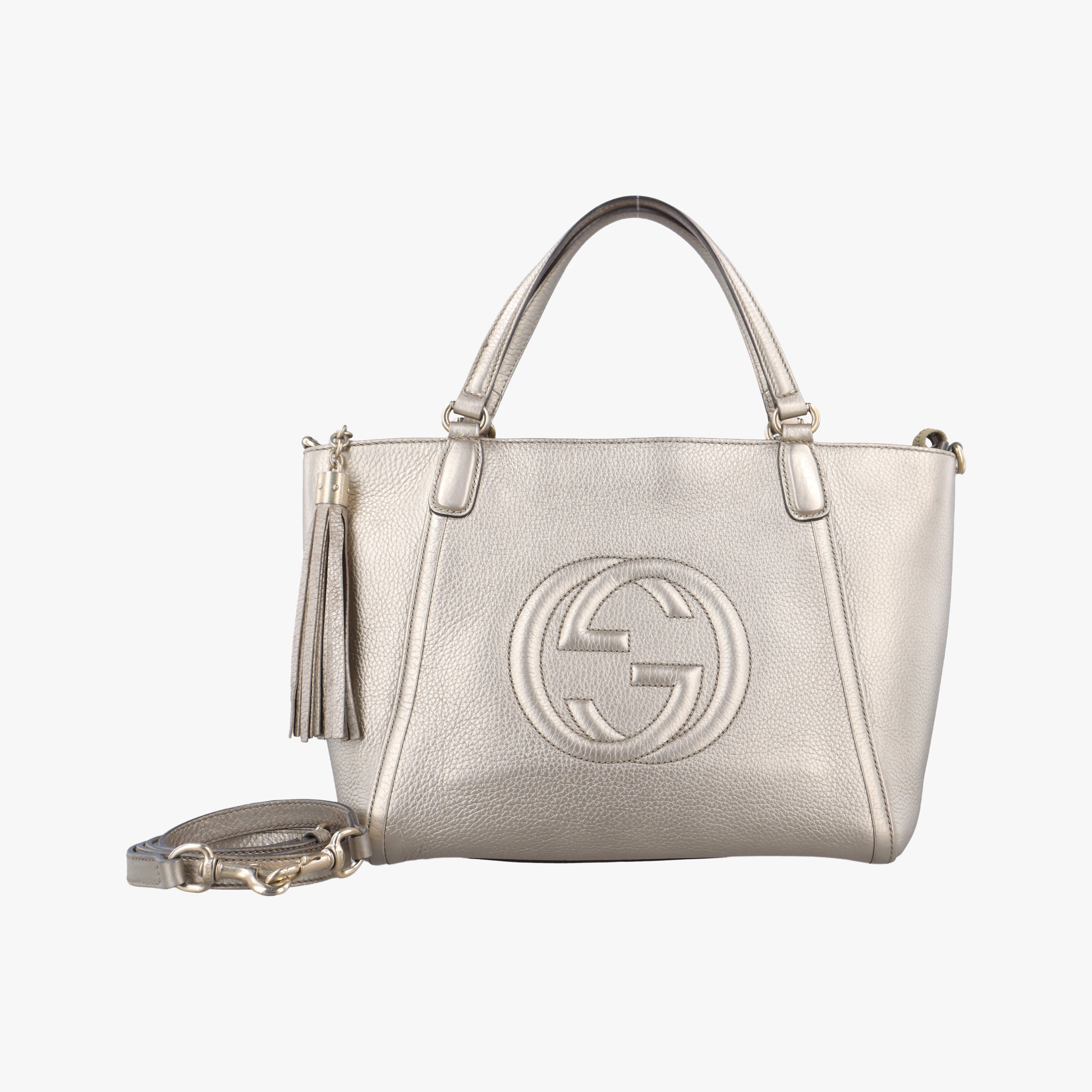 Pre-owned Gucci Soho Golden Leather 369176 shoulderbag | stylenewstar