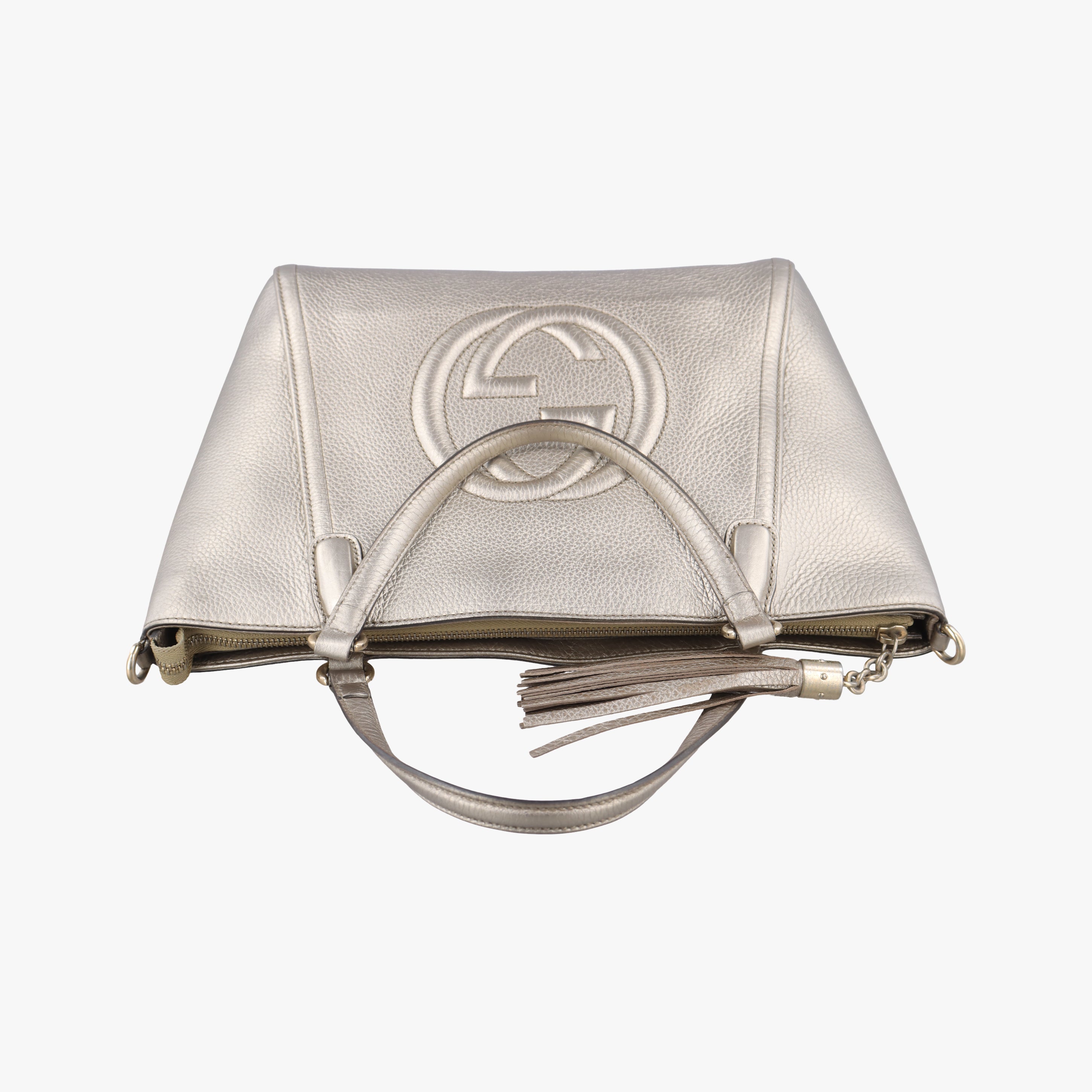 Pre-owned Gucci Soho Golden Leather 369176 shoulderbag | stylenewstar