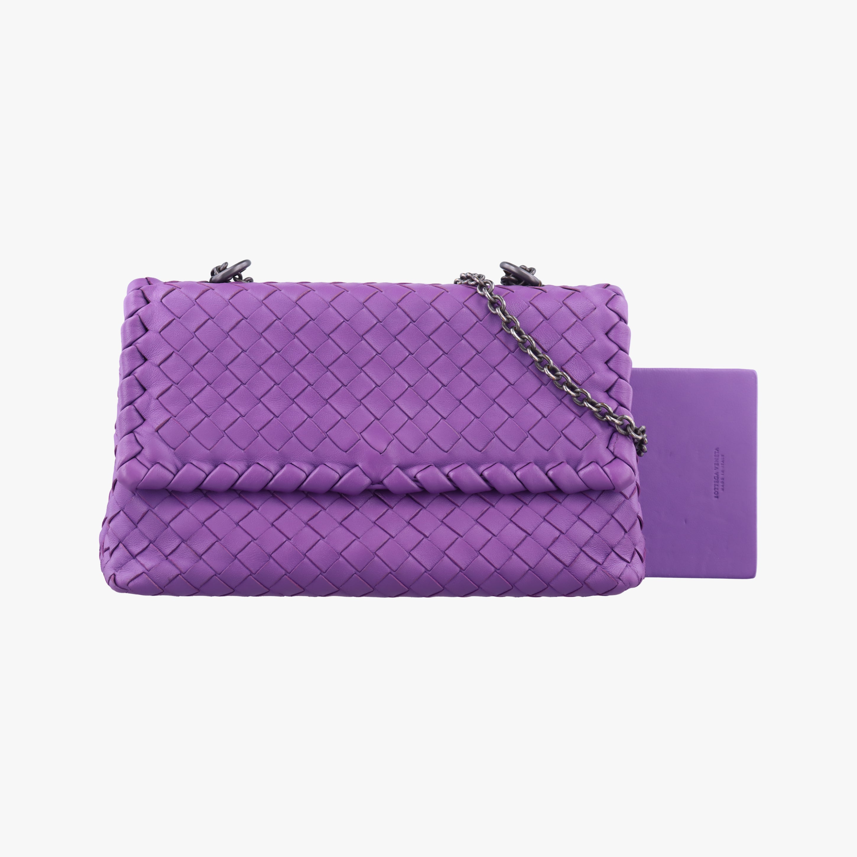 Secondhand Bottega Veneta Intrecciato Olimpia Purple lambskin  shoulderbag | stylenewstar