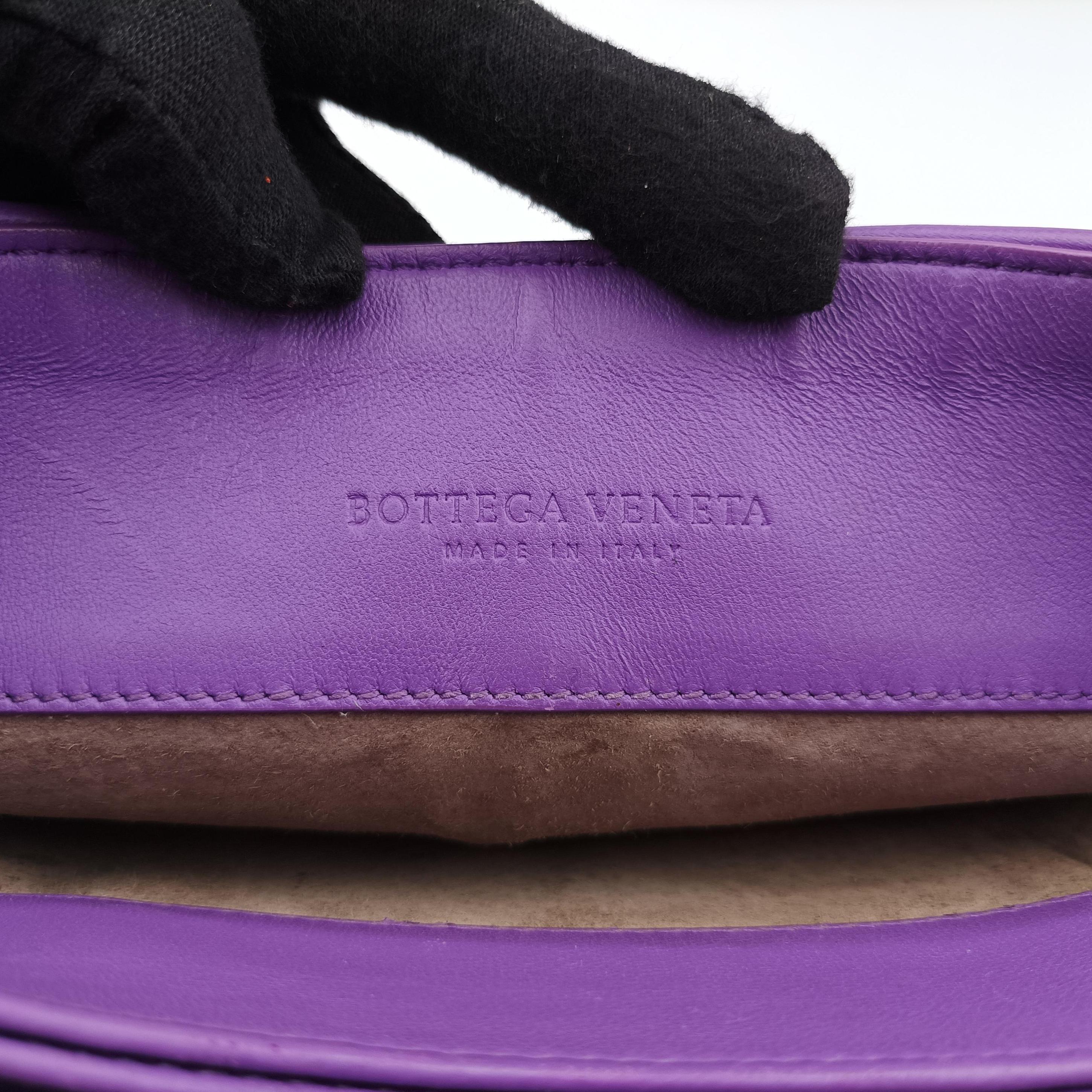 Secondhand Bottega Veneta Intrecciato Olimpia Purple lambskin  shoulderbag | stylenewstar