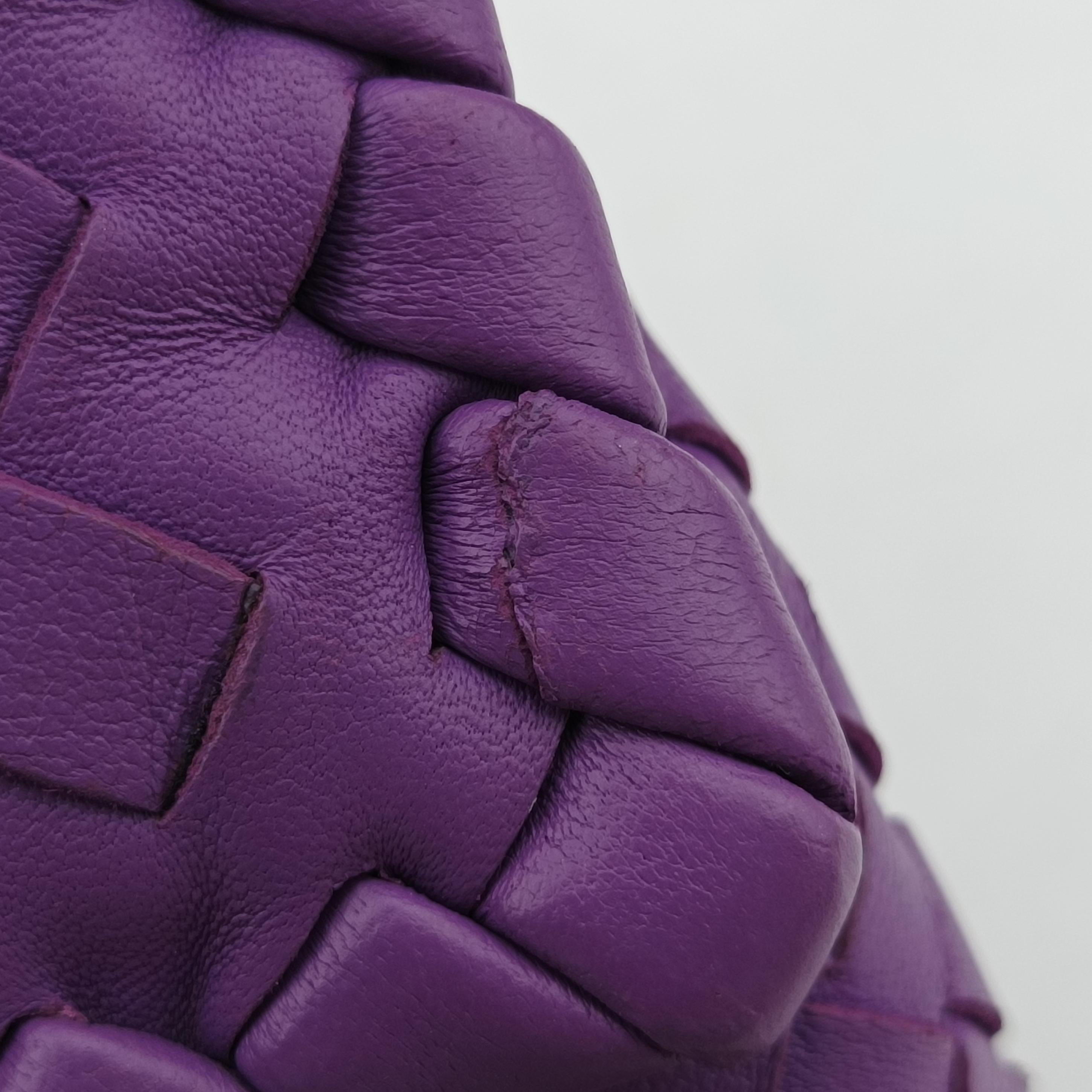 Secondhand Bottega Veneta Intrecciato Olimpia Purple lambskin  shoulderbag | stylenewstar