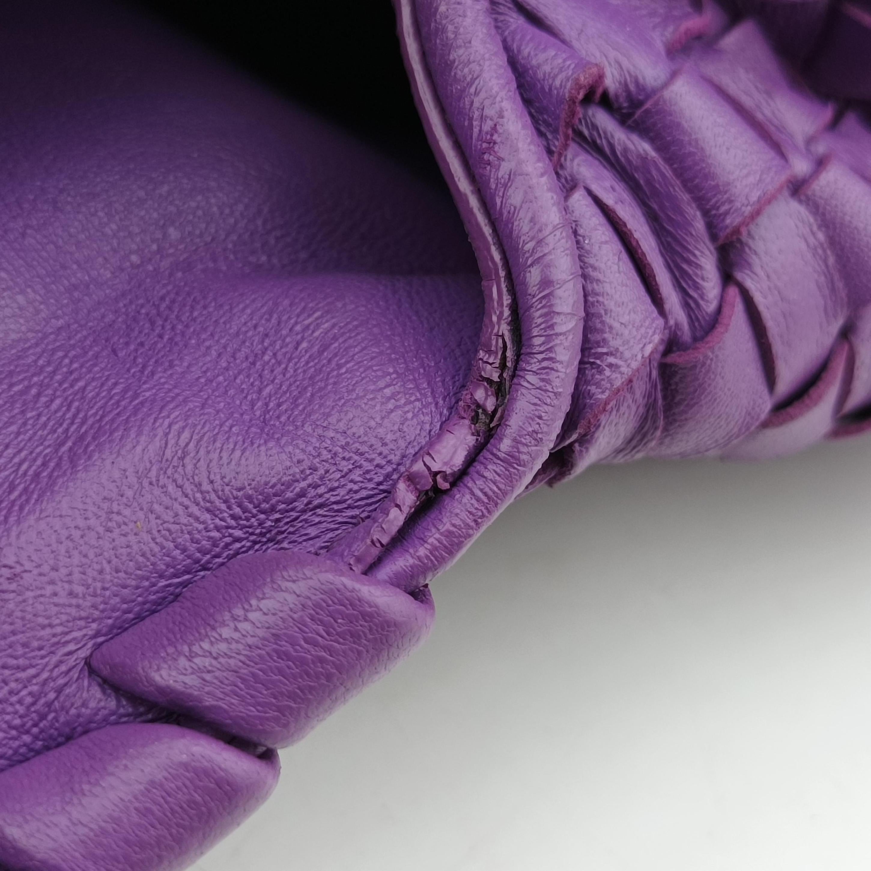 Secondhand Bottega Veneta Intrecciato Olimpia Purple lambskin  shoulderbag | stylenewstar