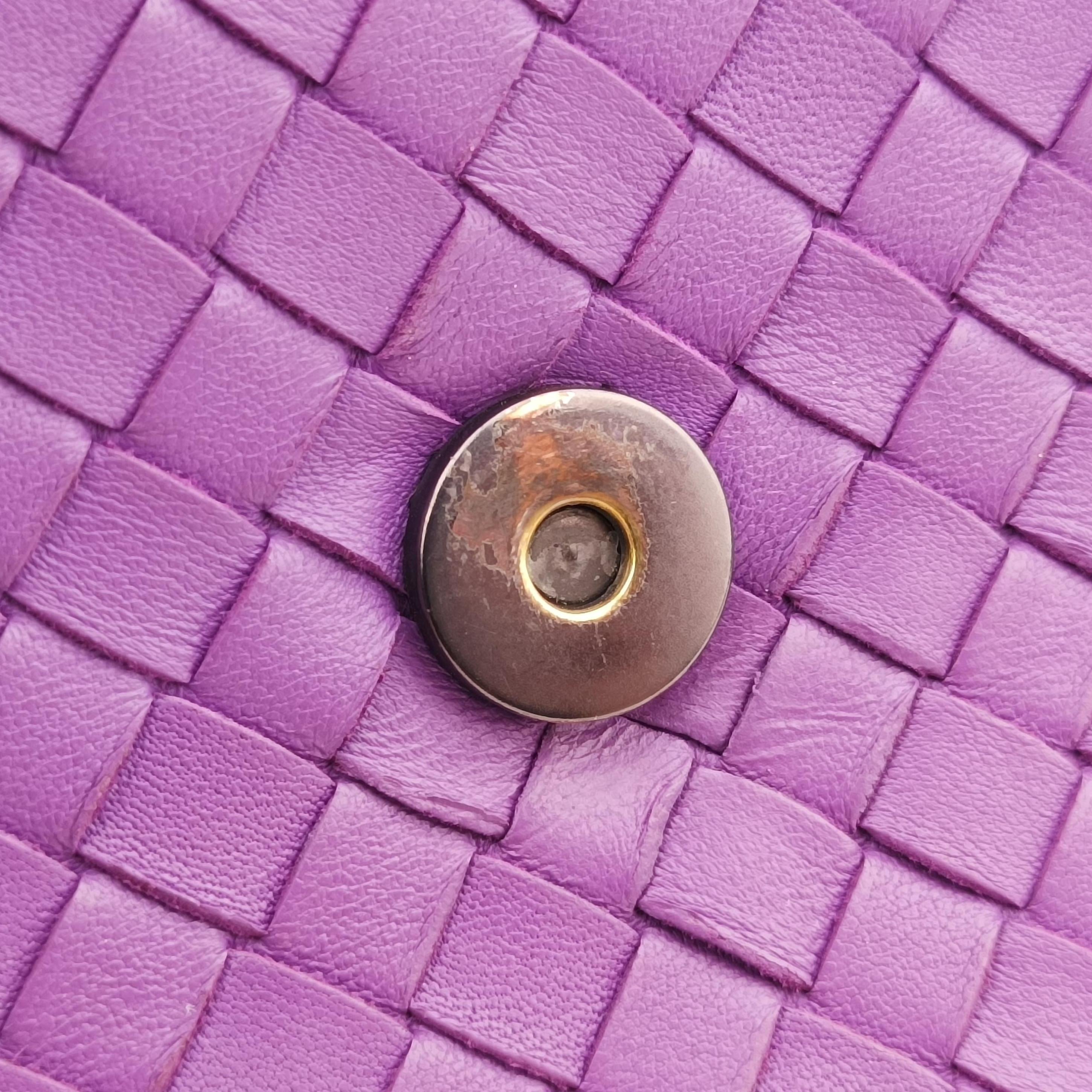 Secondhand Bottega Veneta Intrecciato Olimpia Purple lambskin  shoulderbag | stylenewstar