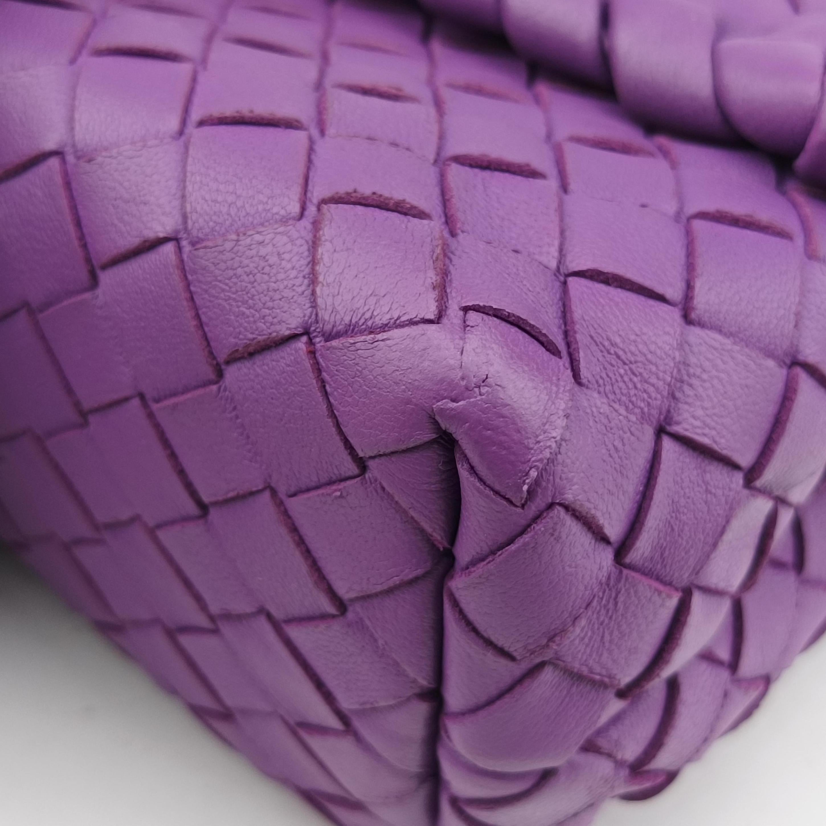Secondhand Bottega Veneta Intrecciato Olimpia Purple lambskin  shoulderbag | stylenewstar