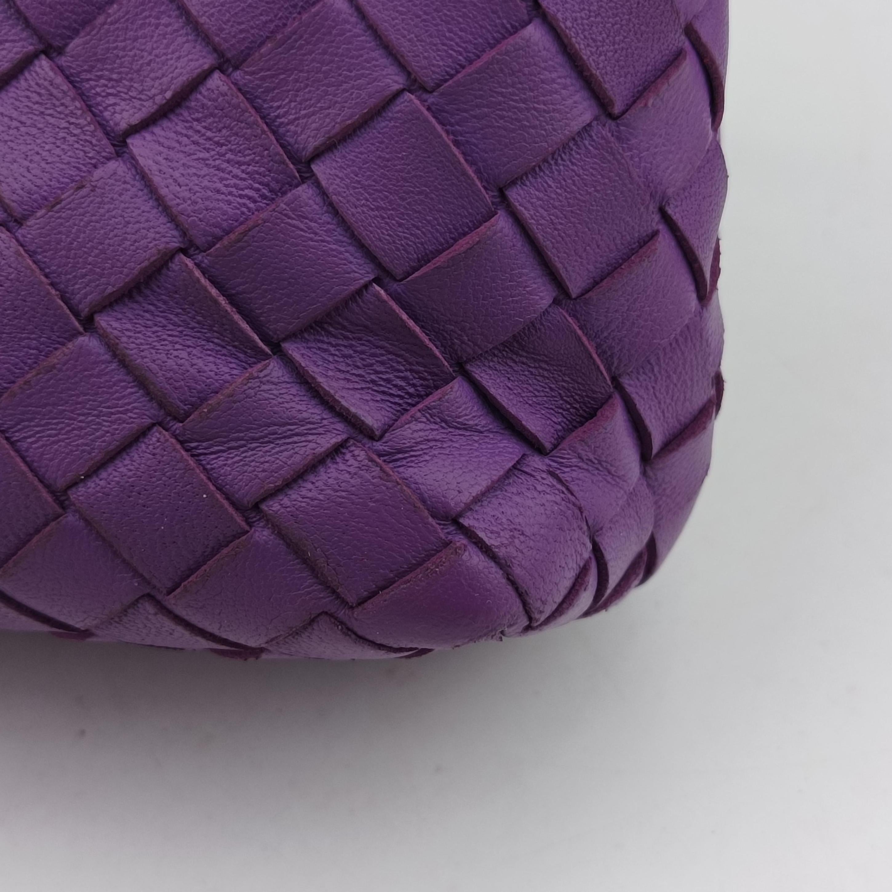 Secondhand Bottega Veneta Intrecciato Olimpia Purple lambskin  shoulderbag | stylenewstar