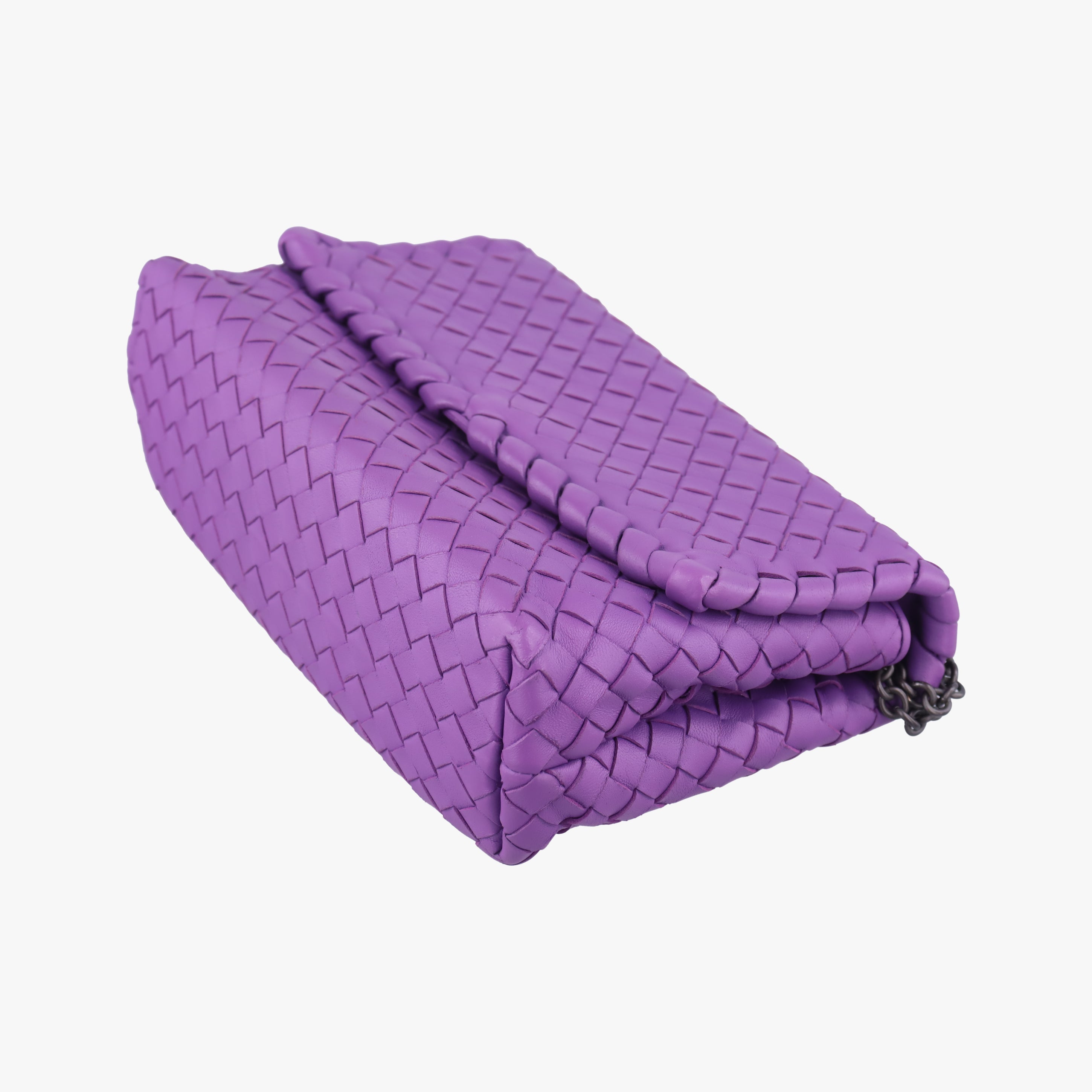 Secondhand Bottega Veneta Intrecciato Olimpia Purple lambskin  shoulderbag | stylenewstar