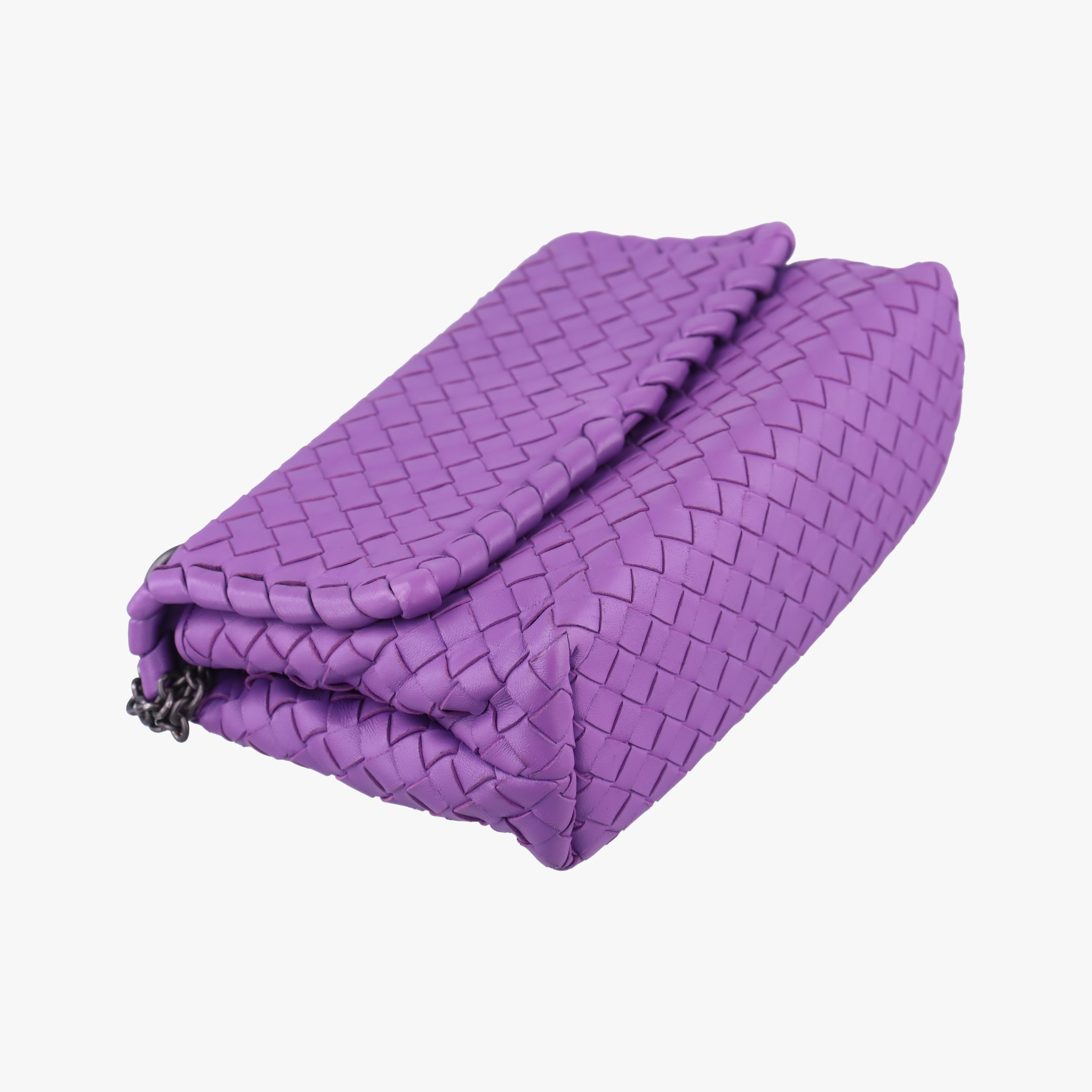 Secondhand Bottega Veneta Intrecciato Olimpia Purple lambskin  shoulderbag | stylenewstar