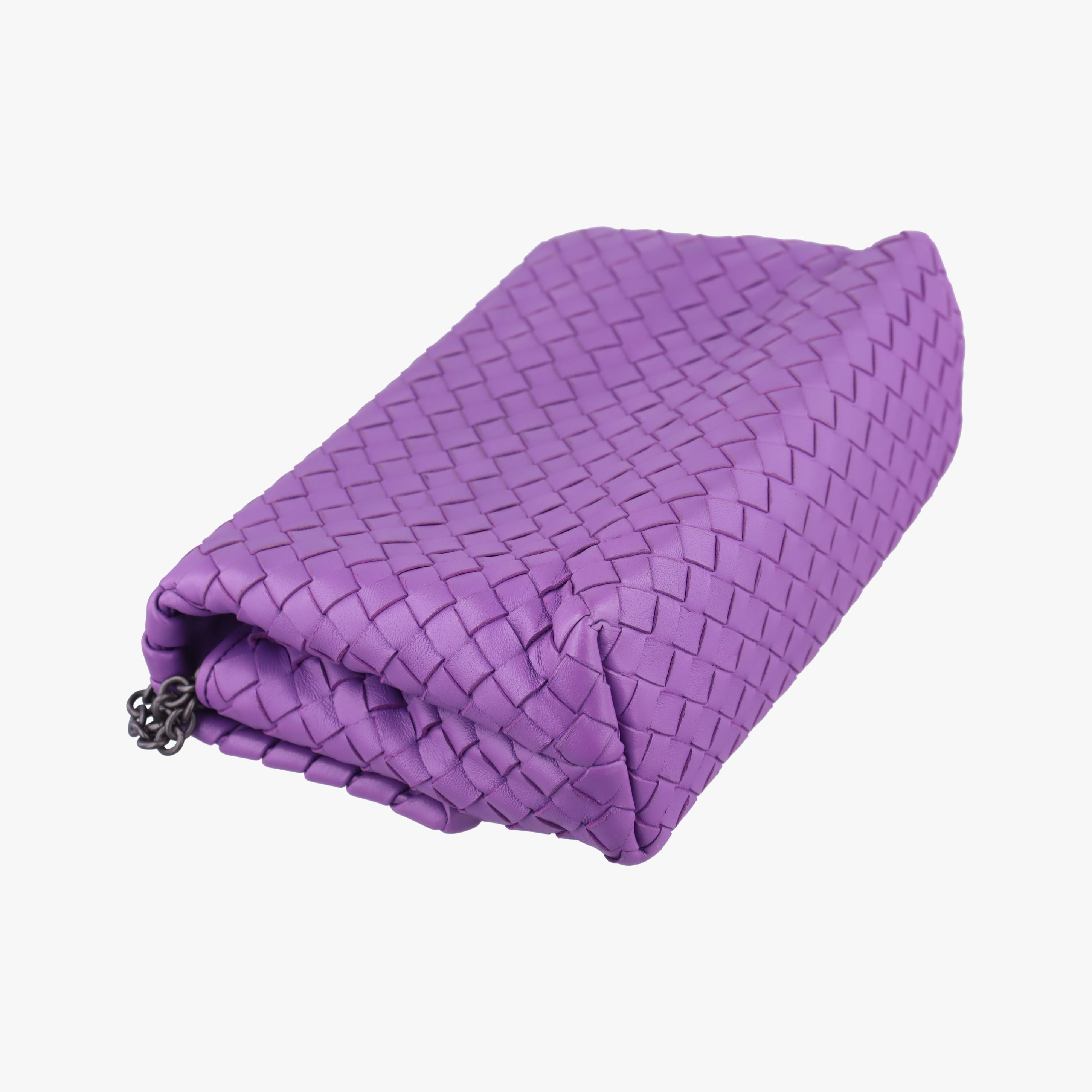 Secondhand Bottega Veneta Intrecciato Olimpia Purple lambskin  shoulderbag | stylenewstar