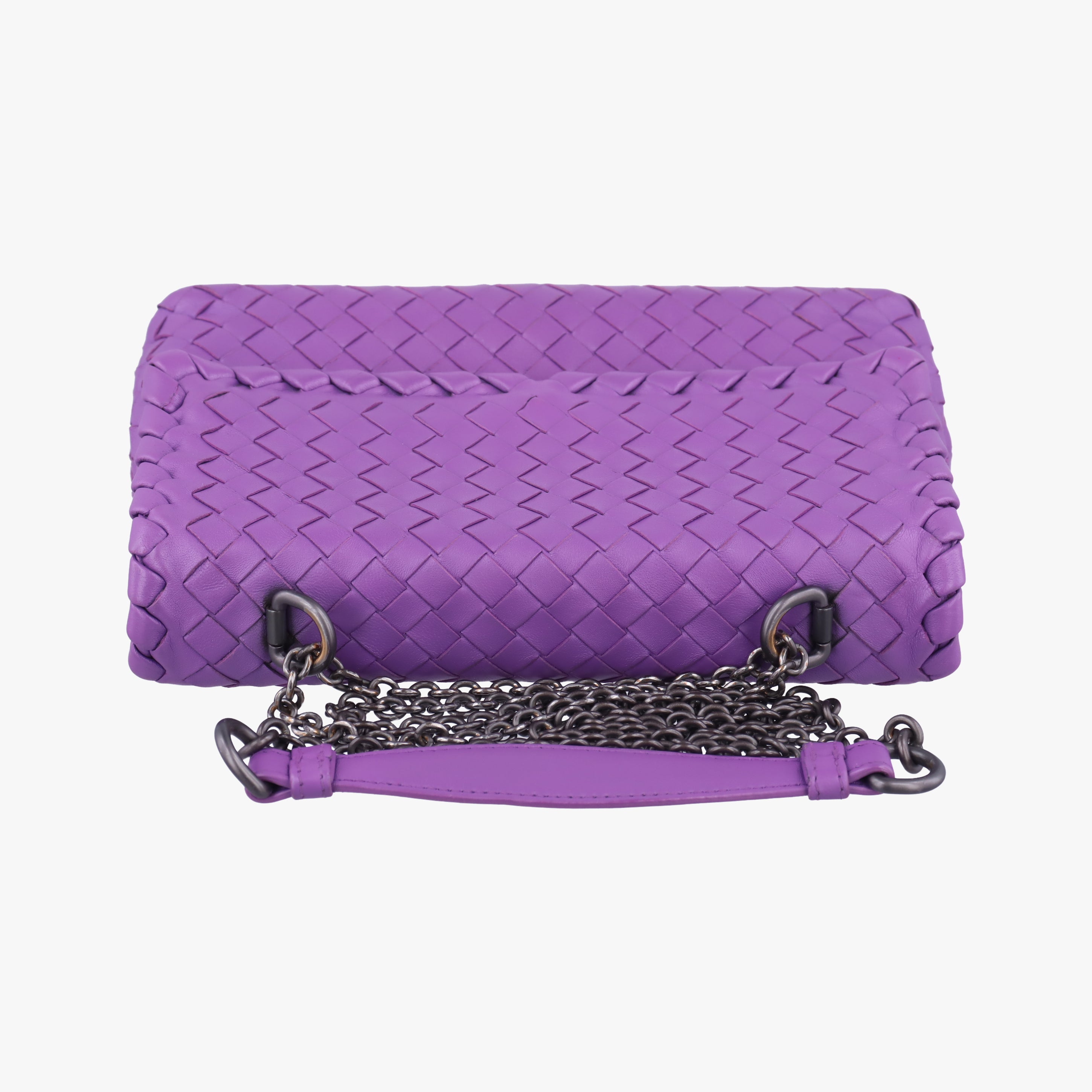 Secondhand Bottega Veneta Intrecciato Olimpia Purple lambskin  shoulderbag | stylenewstar