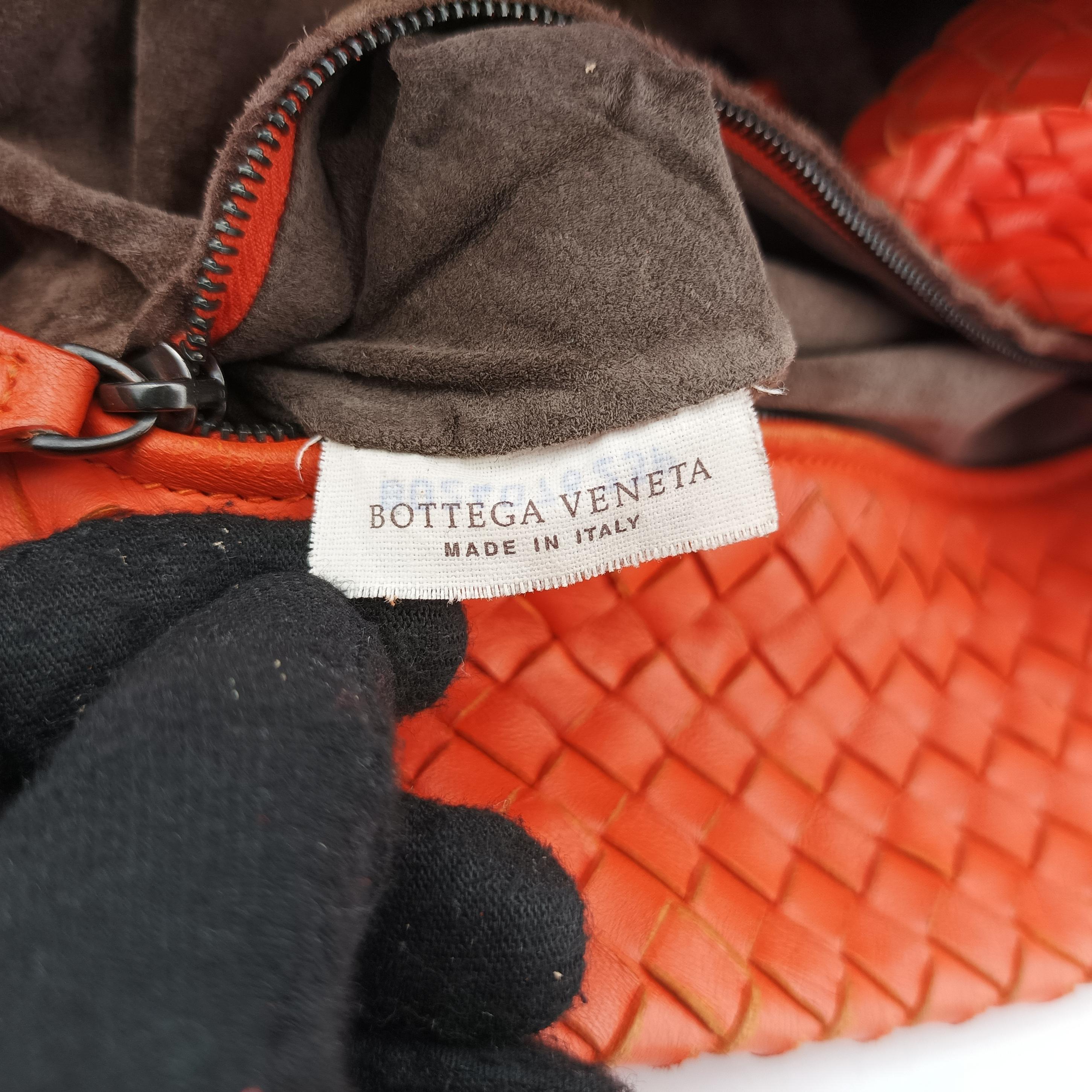 Pre-owned Bottega Veneta Cesta Intrecciato Orange lambskin  shoulderbag | stylenewstar