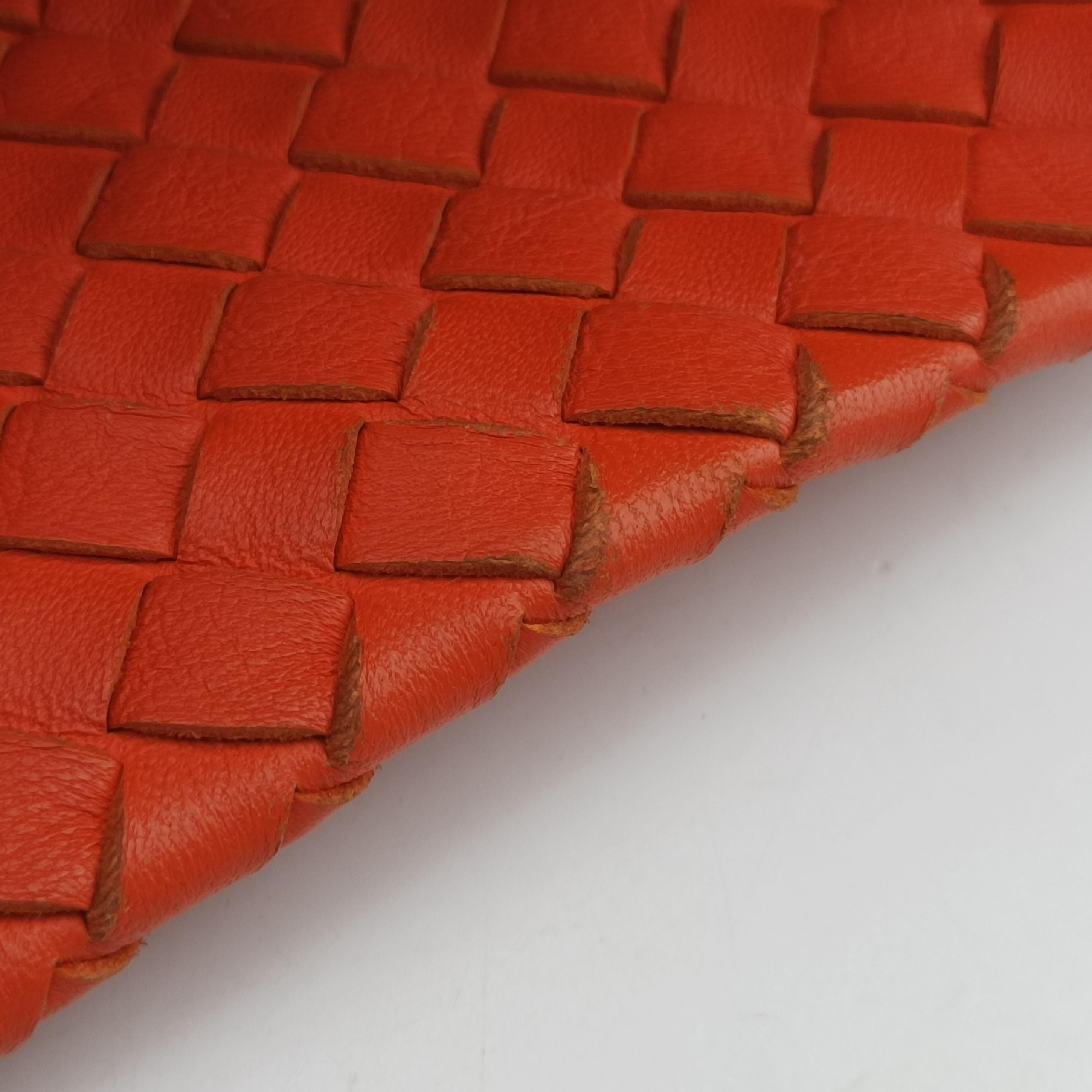 Pre-owned Bottega Veneta Cesta Intrecciato Orange lambskin  shoulderbag | stylenewstar