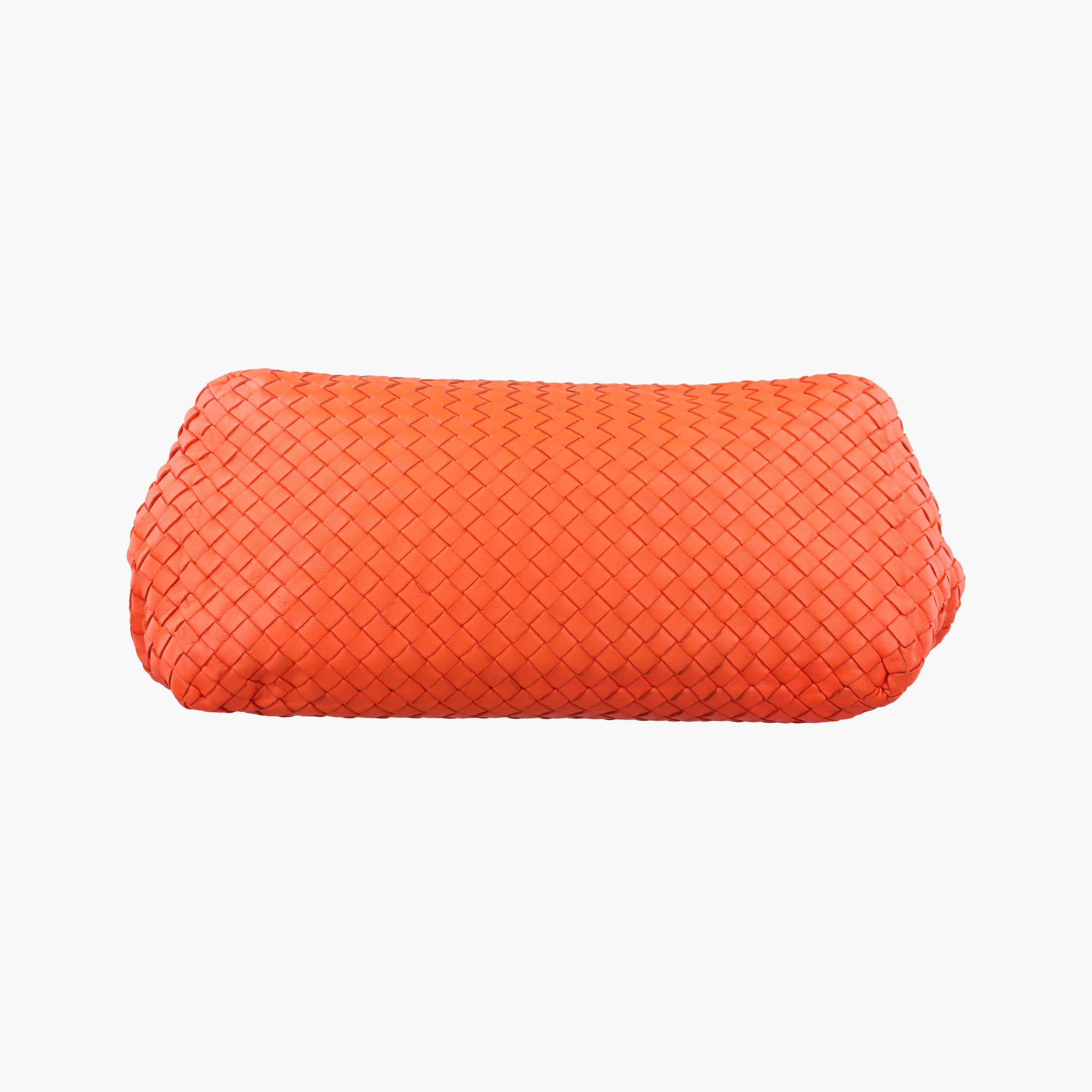 Pre-owned Bottega Veneta Cesta Intrecciato Orange lambskin  shoulderbag | stylenewstar