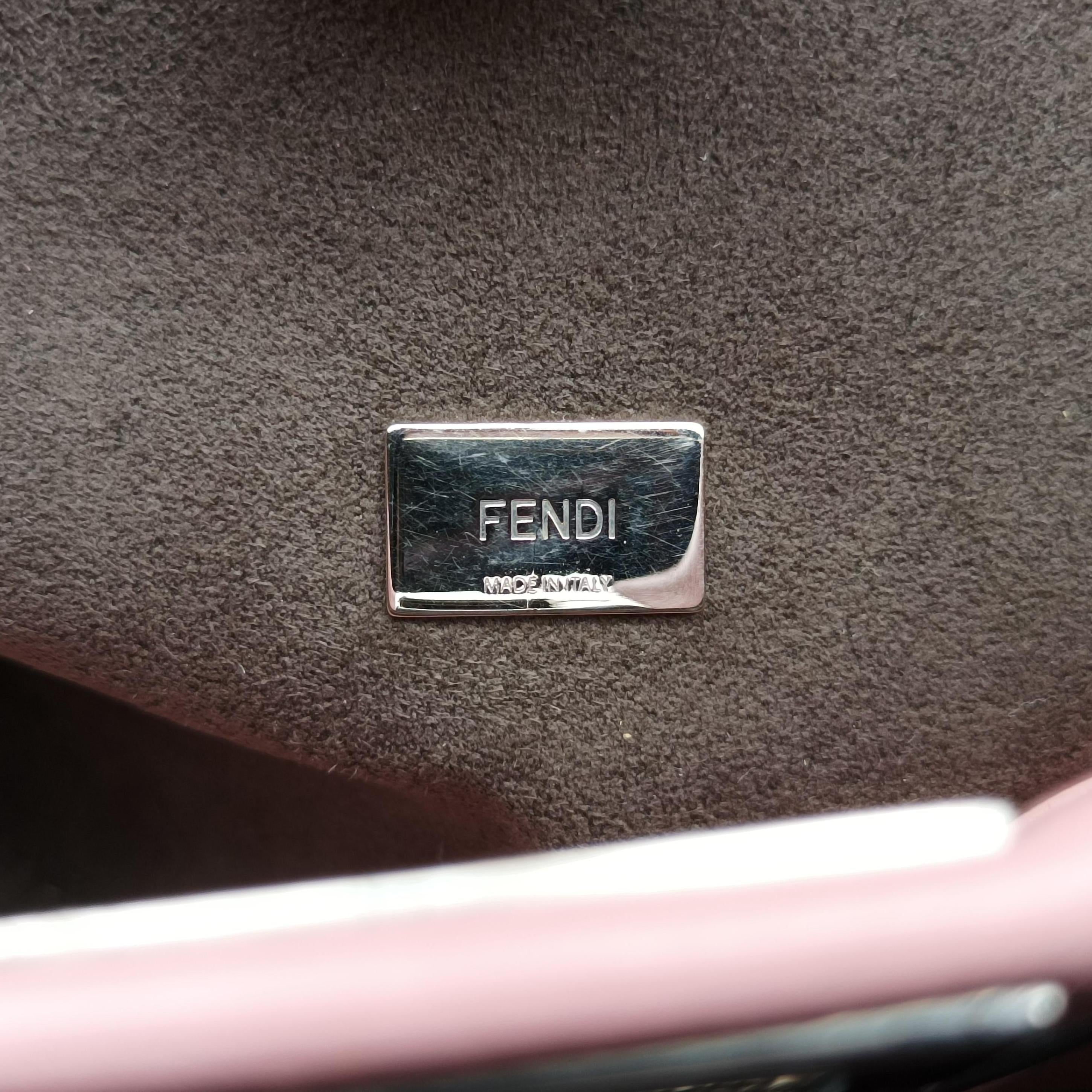 Pre-owned Fendi micro Peekaboo Pink×multicolor Leather 8M0353 shoulderbag | stylenewstar