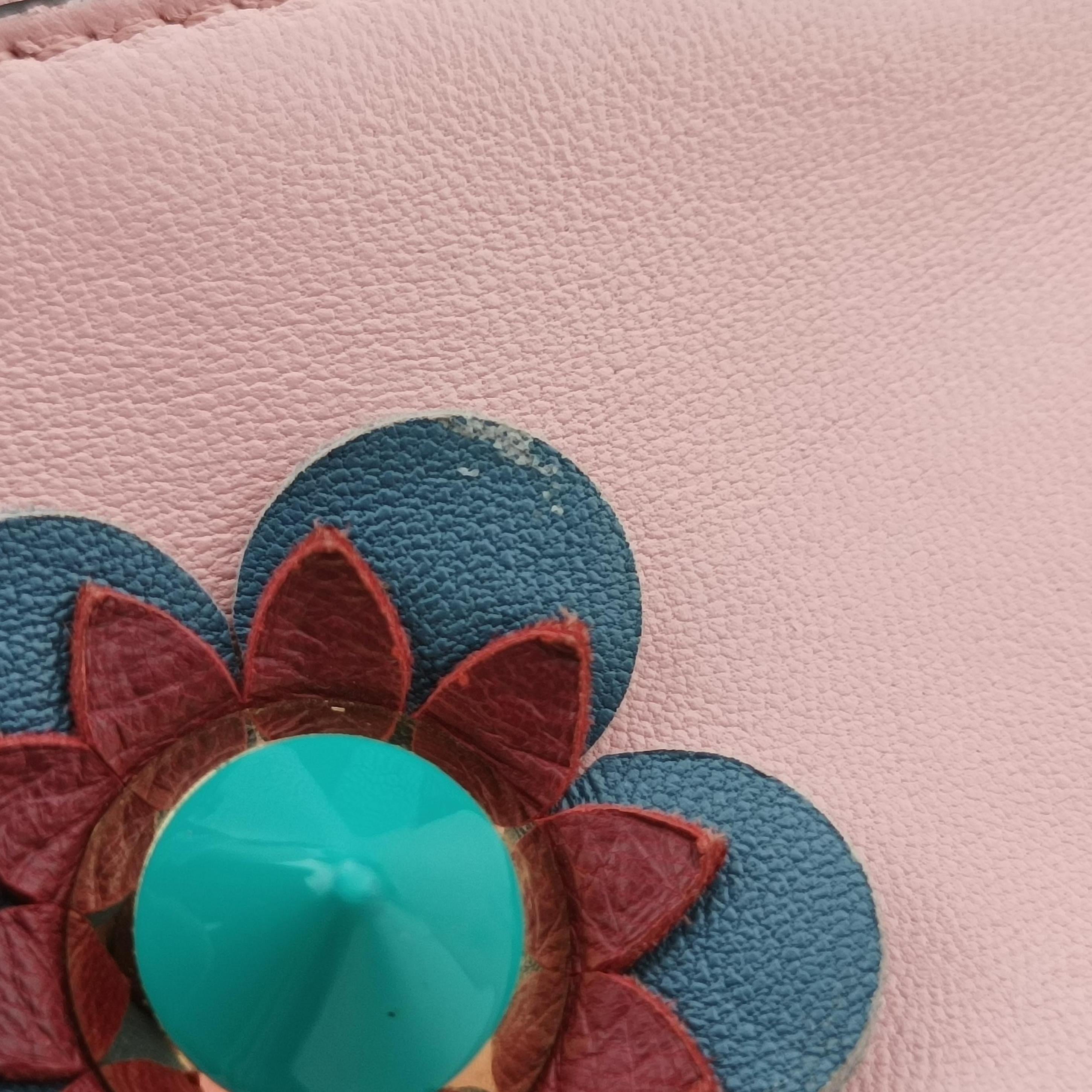 Pre-owned Fendi micro Peekaboo Pink×multicolor Leather 8M0353 shoulderbag | stylenewstar