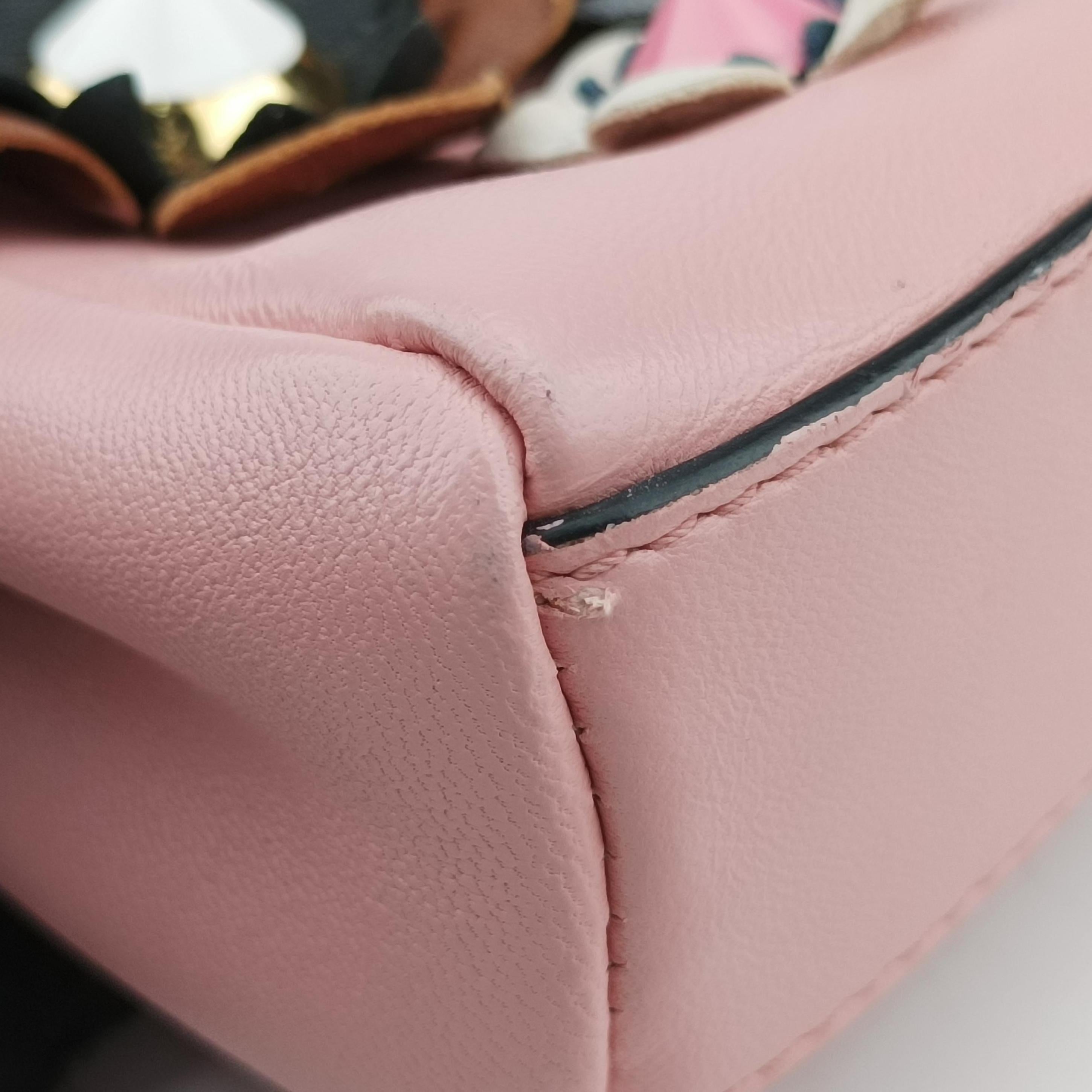 Pre-owned Fendi micro Peekaboo Pink×multicolor Leather 8M0353 shoulderbag | stylenewstar