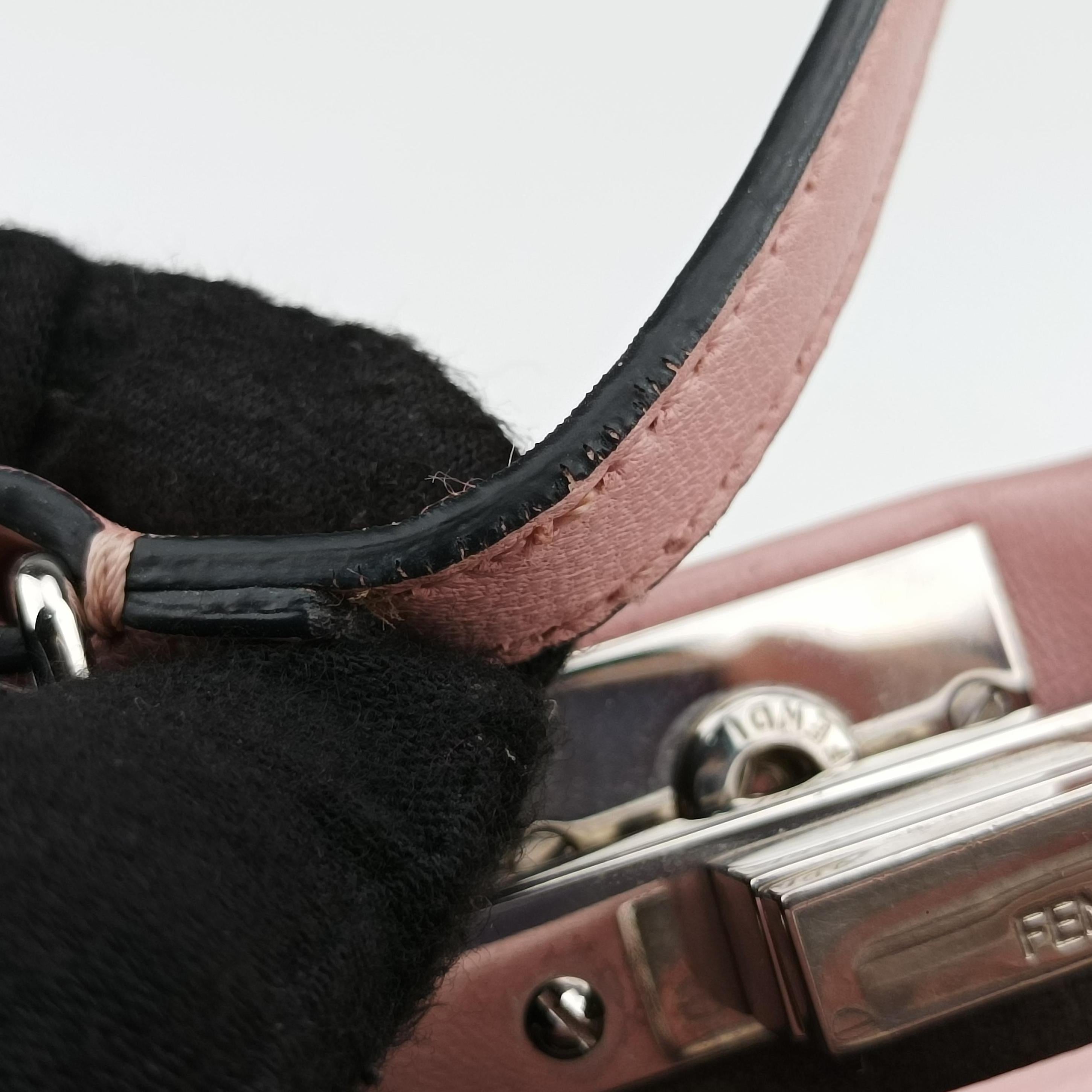 Pre-owned Fendi micro Peekaboo Pink×multicolor Leather 8M0353 shoulderbag | stylenewstar