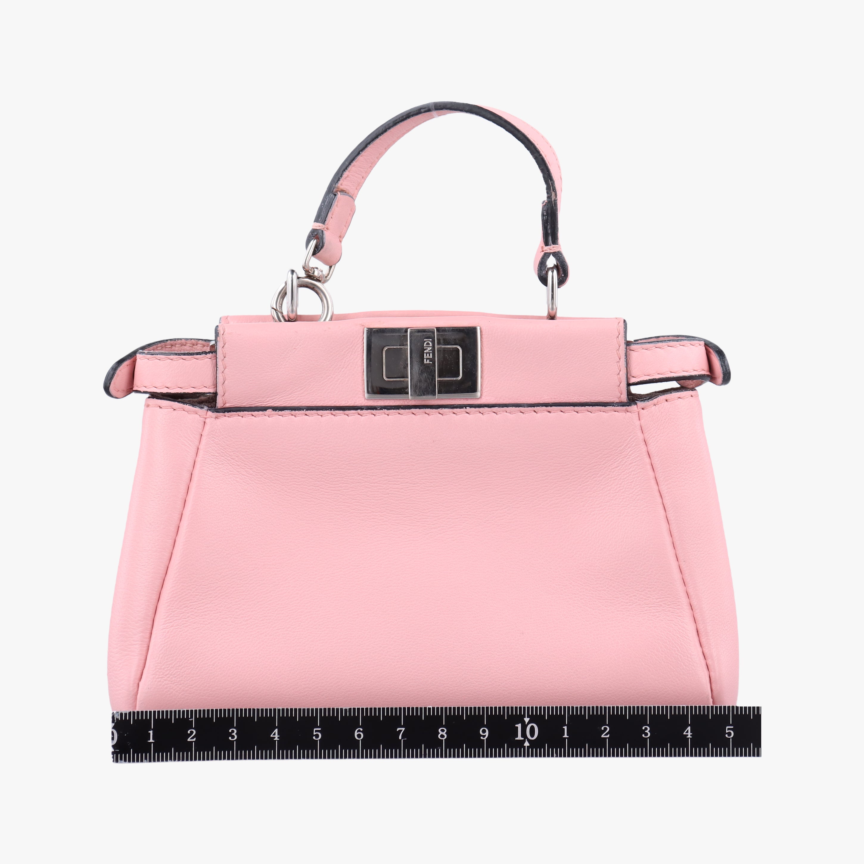 Pre-owned Fendi micro Peekaboo Pink×multicolor Leather 8M0353 shoulderbag | stylenewstar