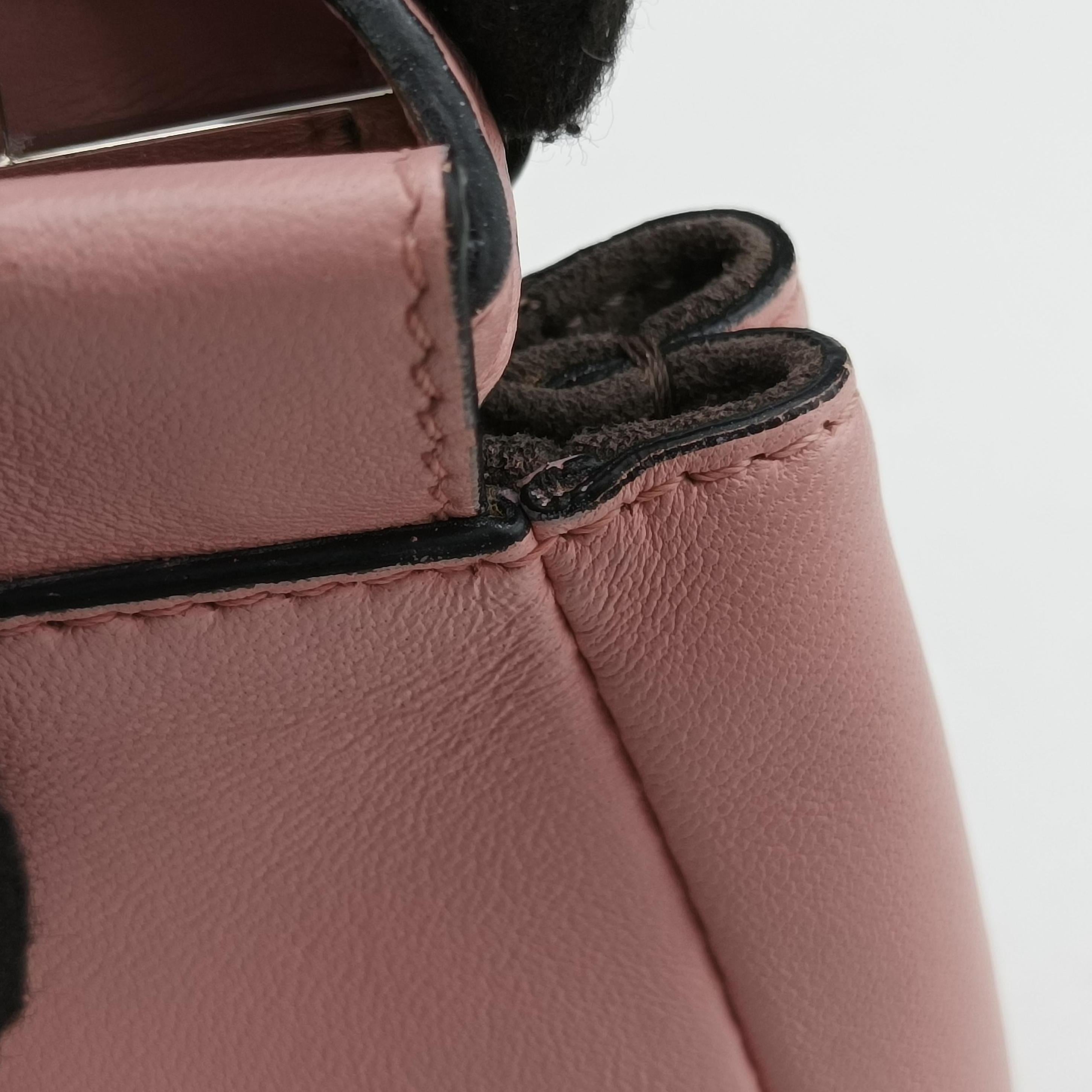 Pre-owned Fendi micro Peekaboo Pink×multicolor Leather 8M0353 shoulderbag | stylenewstar