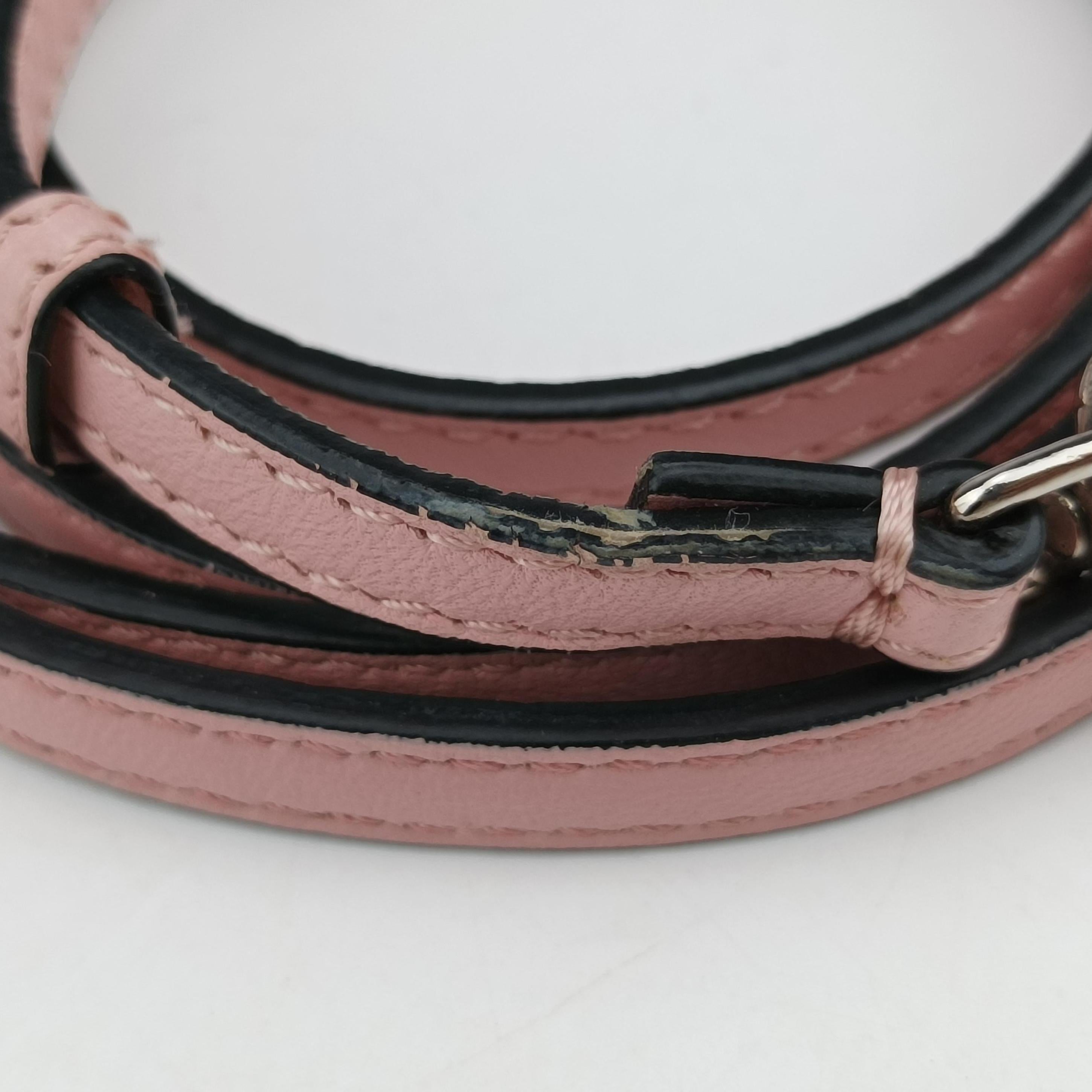 Pre-owned Fendi micro Peekaboo Pink×multicolor Leather 8M0353 shoulderbag | stylenewstar