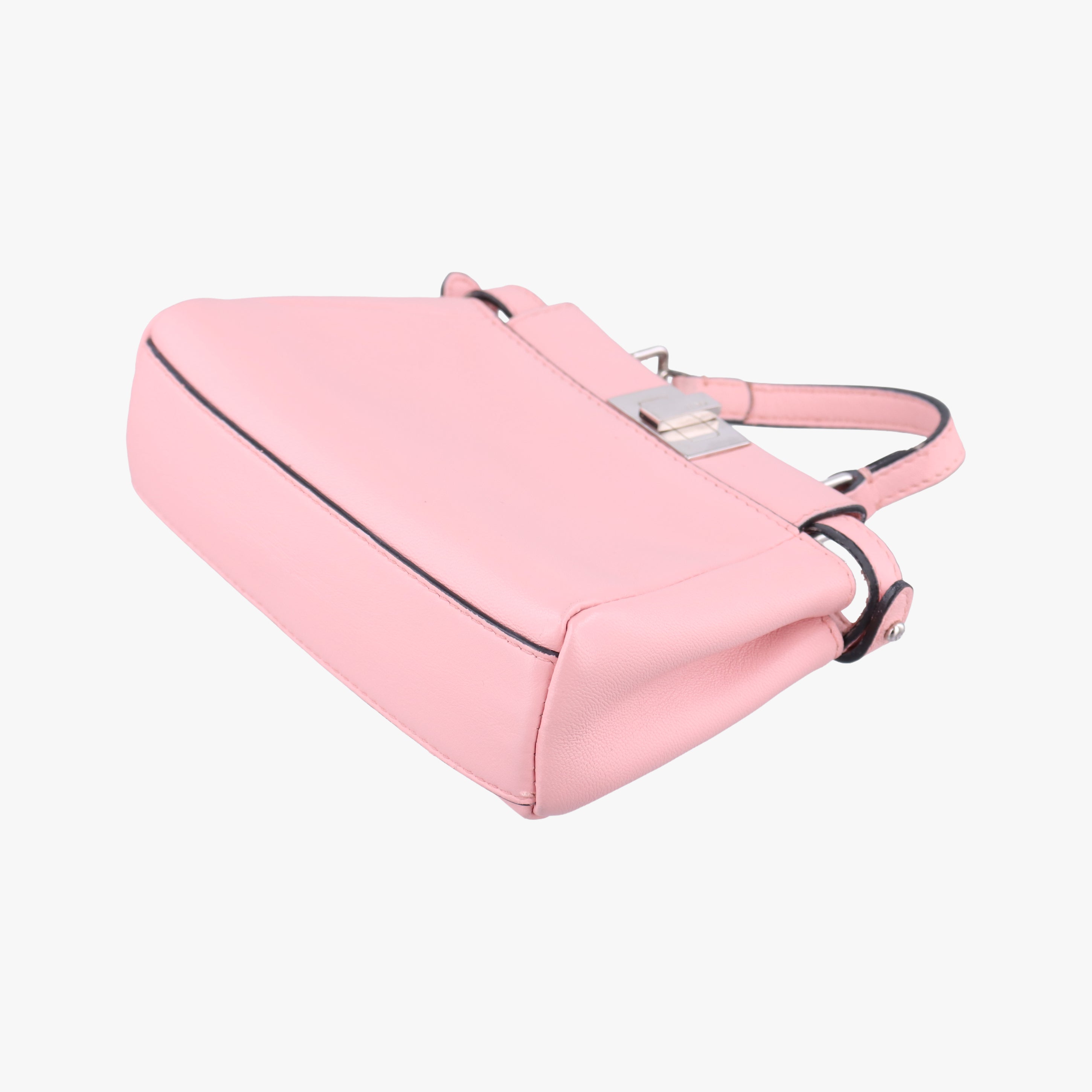 Pre-owned Fendi micro Peekaboo Pink×multicolor Leather 8M0353 shoulderbag | stylenewstar
