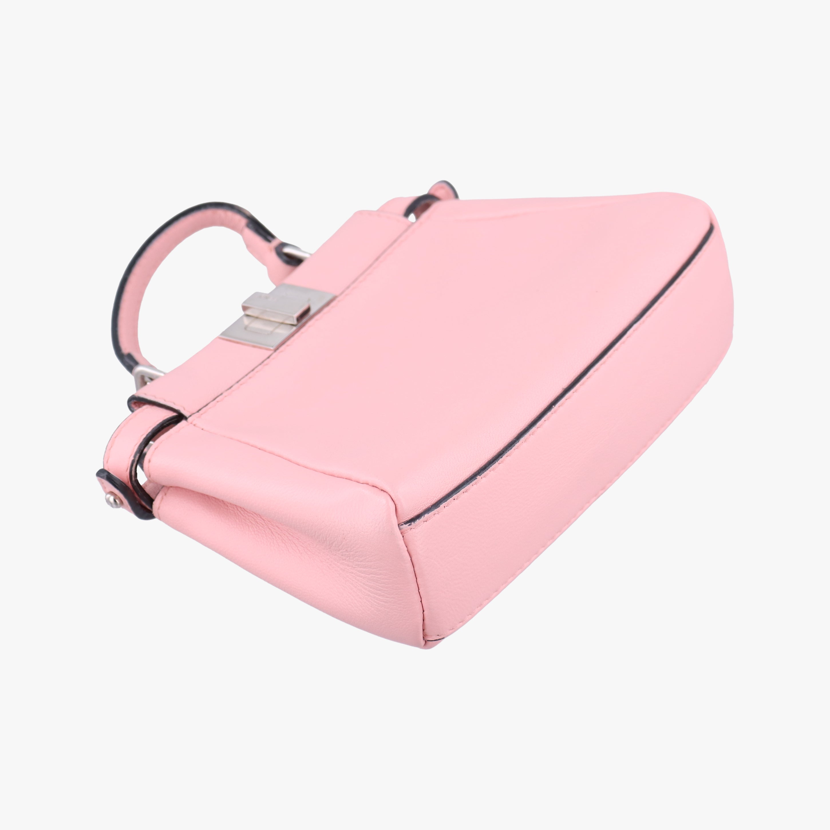 Pre-owned Fendi micro Peekaboo Pink×multicolor Leather 8M0353 shoulderbag | stylenewstar