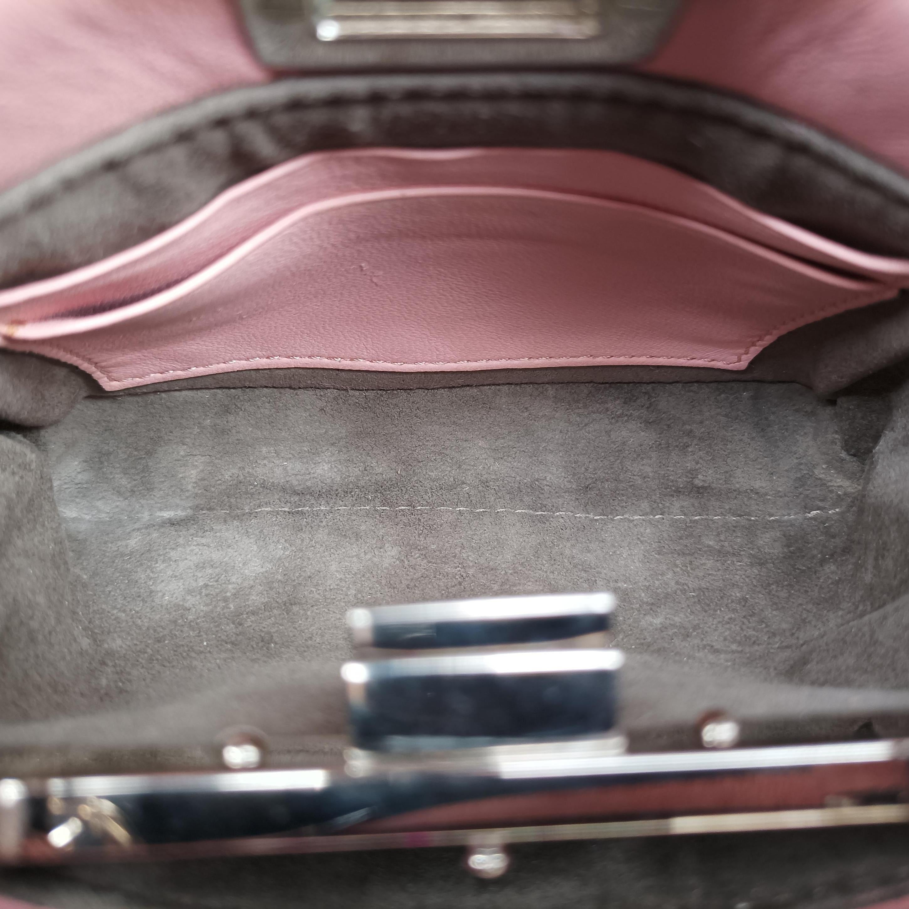 Pre-owned Fendi micro Peekaboo Pink×multicolor Leather 8M0353 shoulderbag | stylenewstar