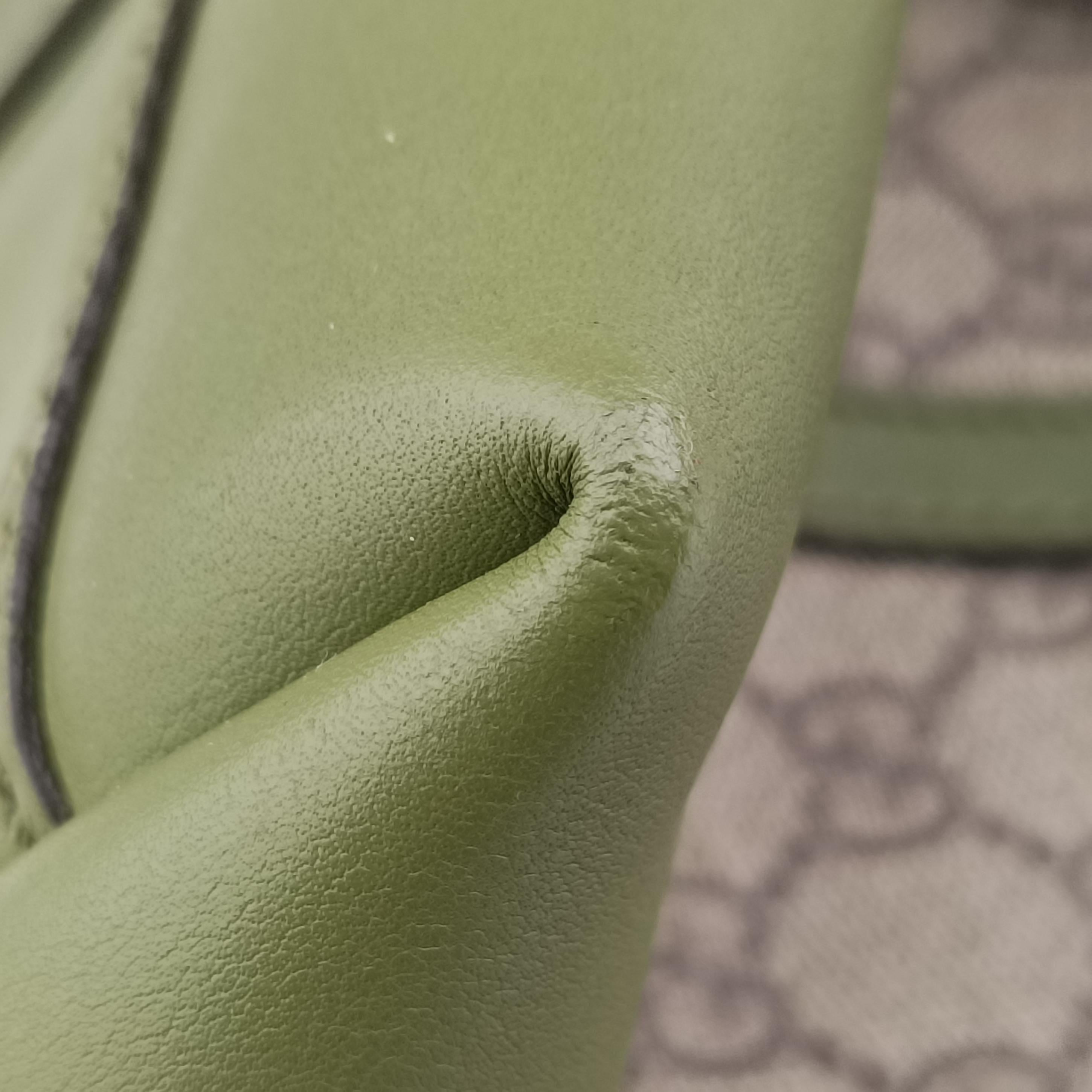 Pre-owned Gucci GG Supreme Medium Nice Dome Beige×green PVC coated canvas×Leather 309614 handbag | stylenewstar