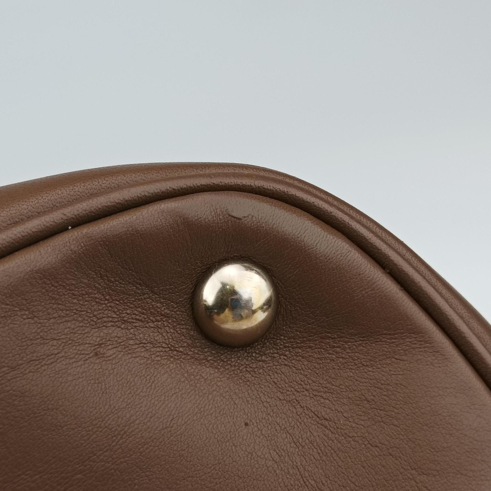 Vintage Gucci GG SUPREME DOME Brown PVC coated canvas×Leather 309617 shoulderbag | stylenewstar