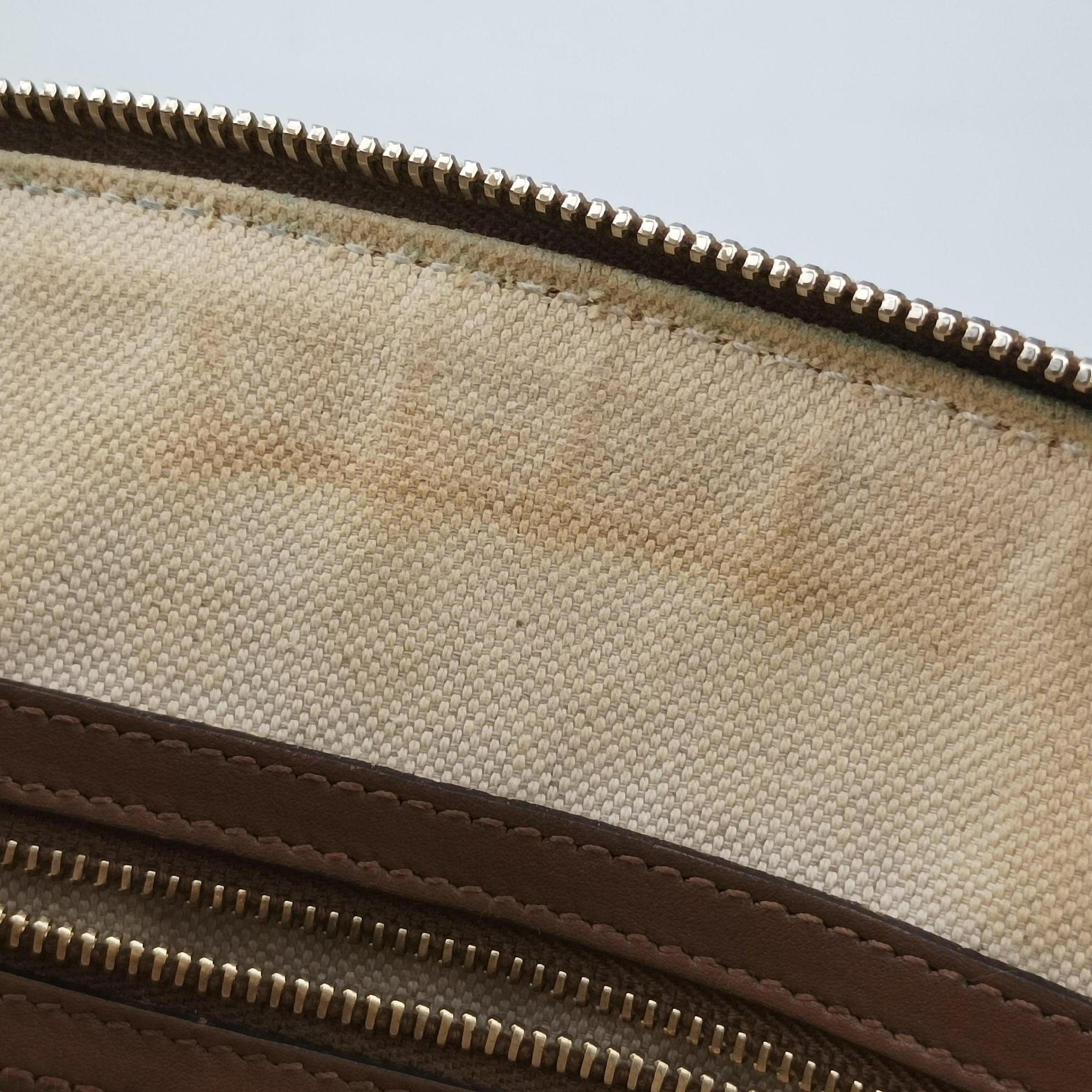 Vintage Gucci GG SUPREME DOME Brown PVC coated canvas×Leather 309617 shoulderbag | stylenewstar