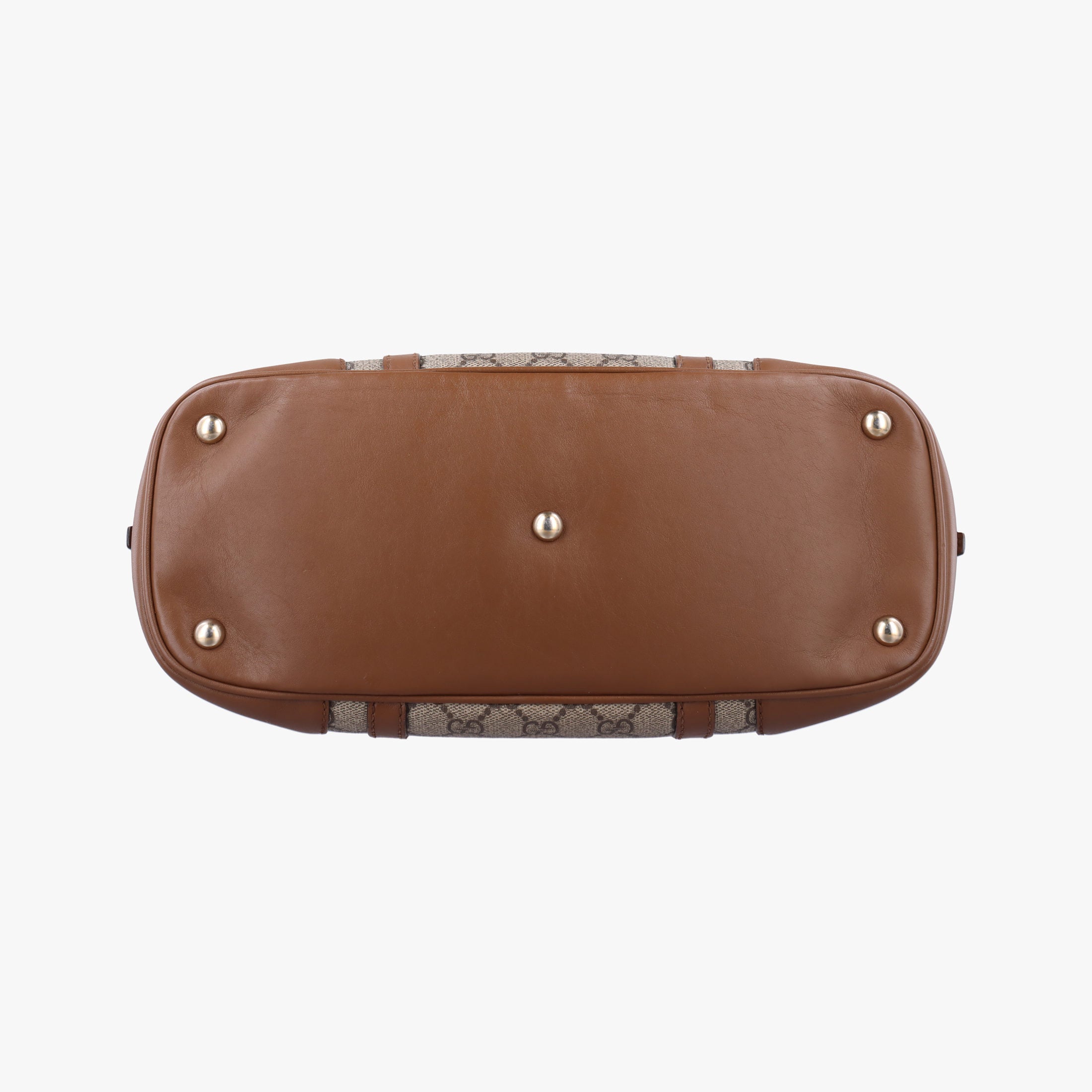 Vintage Gucci GG SUPREME DOME Brown PVC coated canvas×Leather 309617 shoulderbag | stylenewstar
