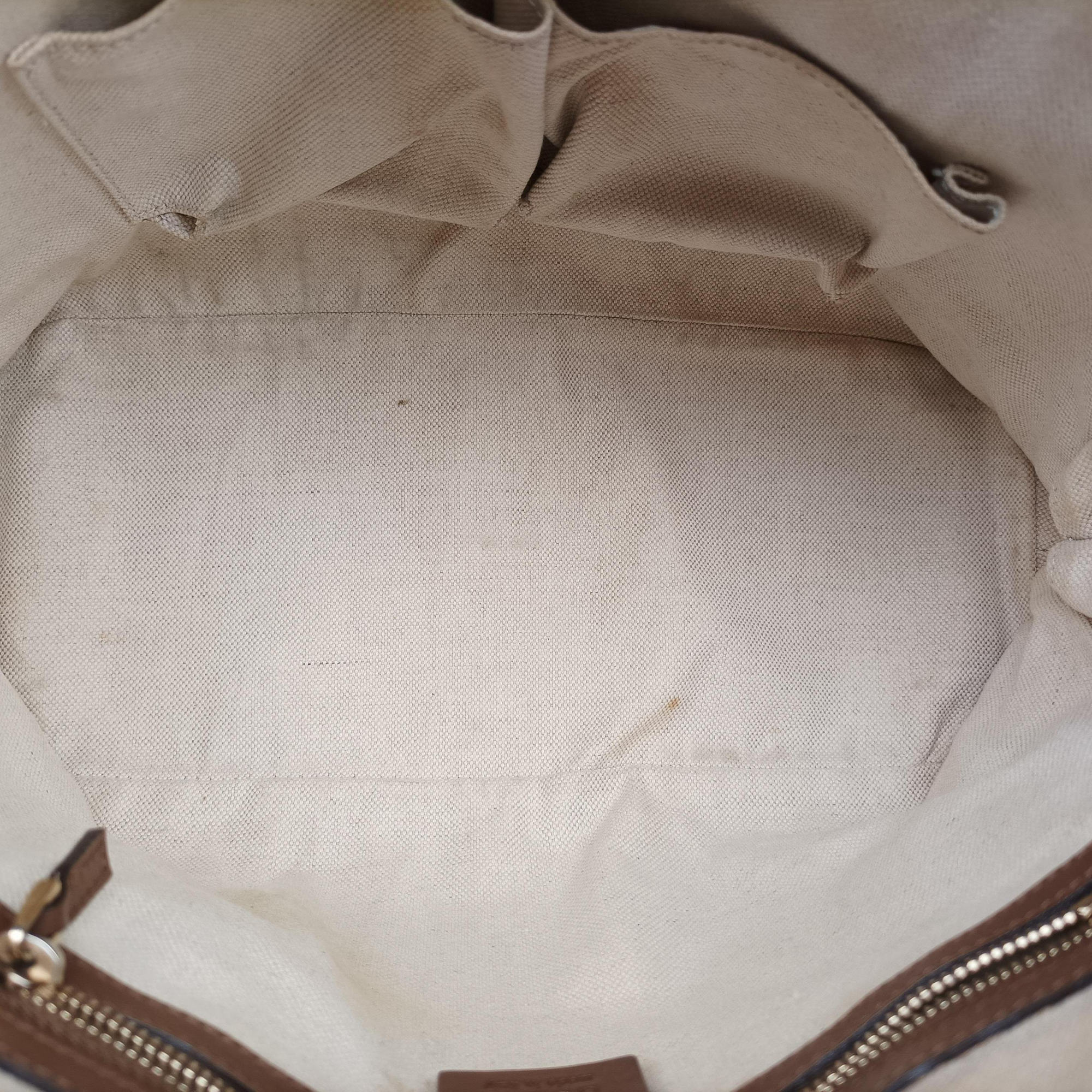 Vintage Gucci GG SUPREME DOME Brown PVC coated canvas×Leather 309617 shoulderbag | stylenewstar