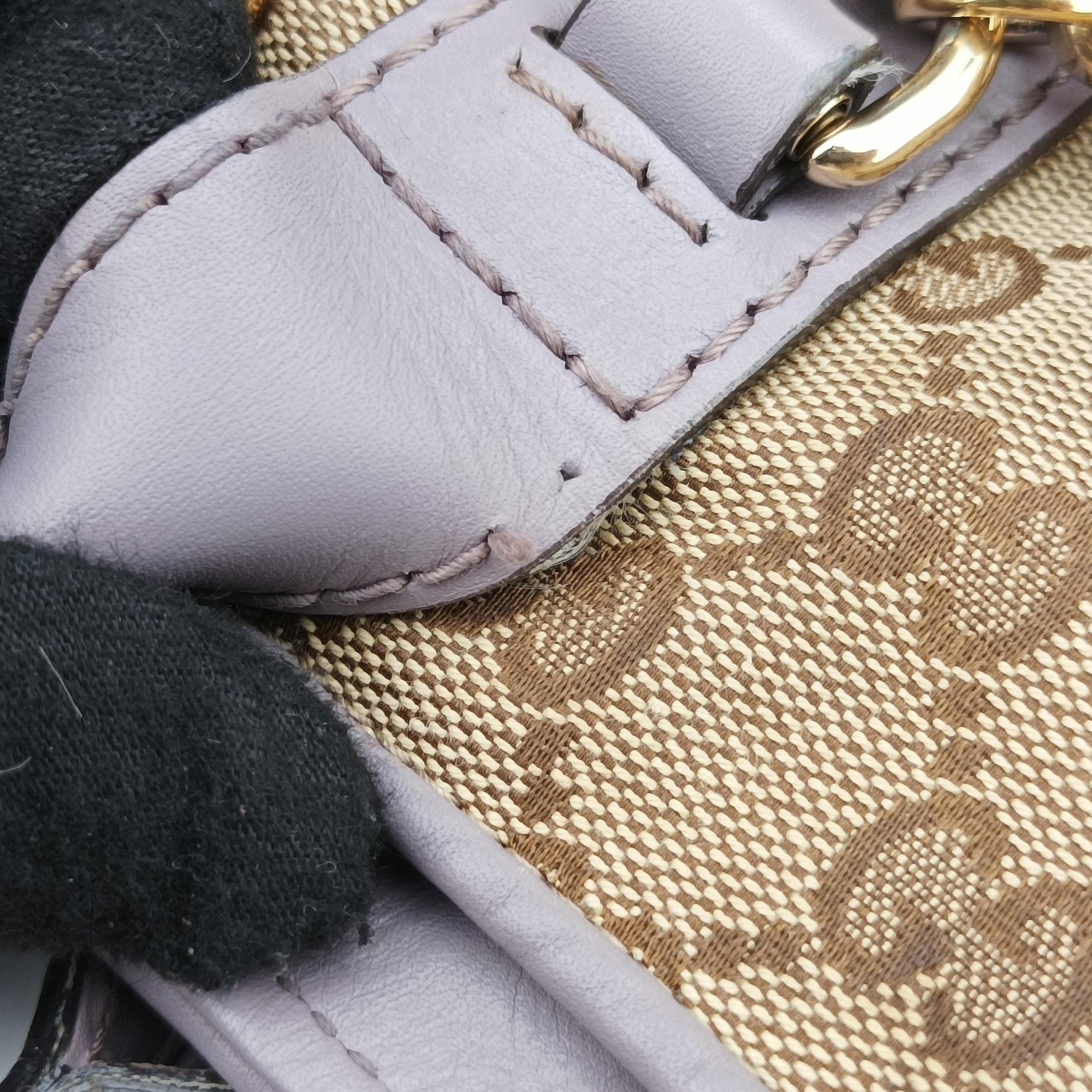 Pre-owned Gucci Heart Bit charm Beige x Purple canvas×leather 269956 handbag | stylenewstar