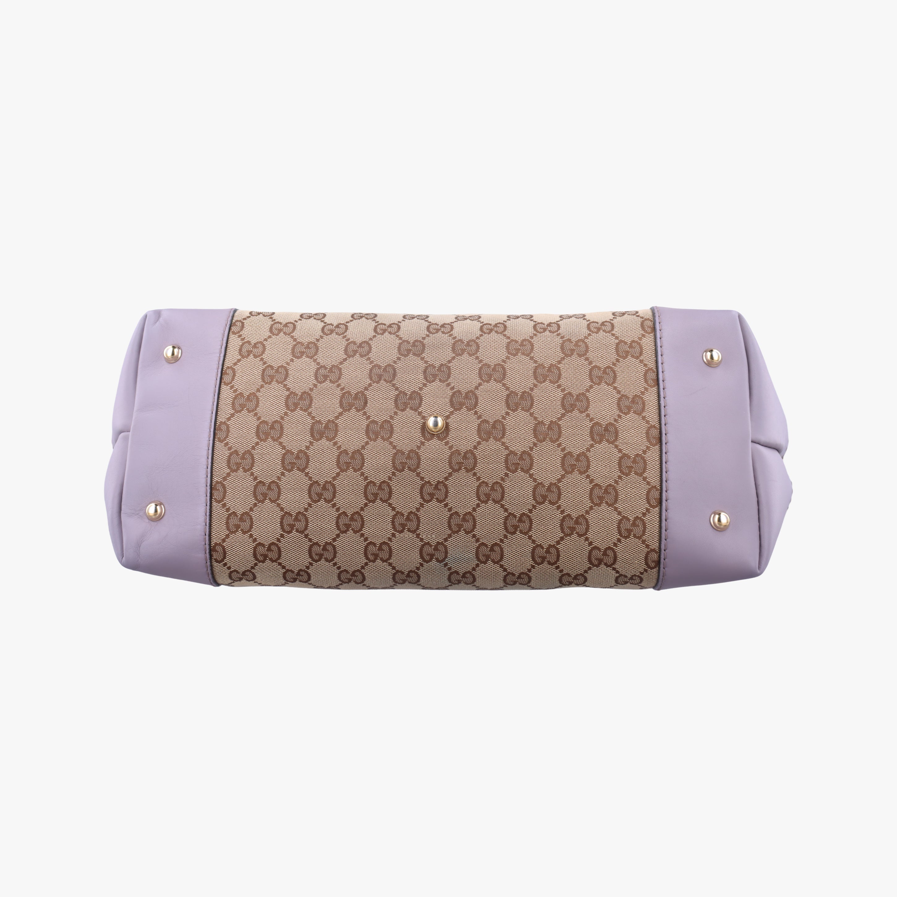 Pre-owned Gucci Heart Bit charm Beige x Purple canvas×leather 269956 handbag | stylenewstar
