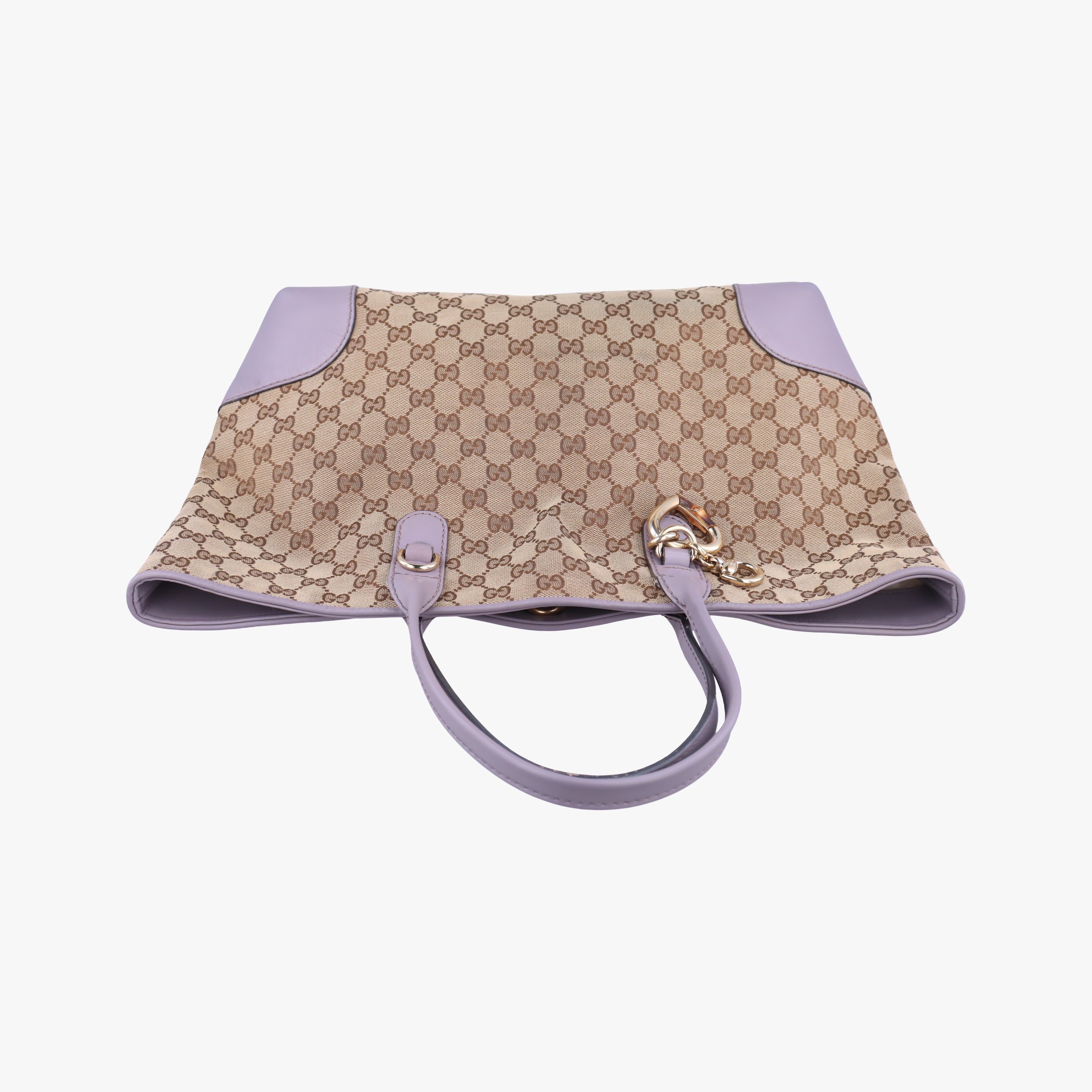 Pre-owned Gucci Heart Bit charm Beige x Purple canvas×leather 269956 handbag | stylenewstar