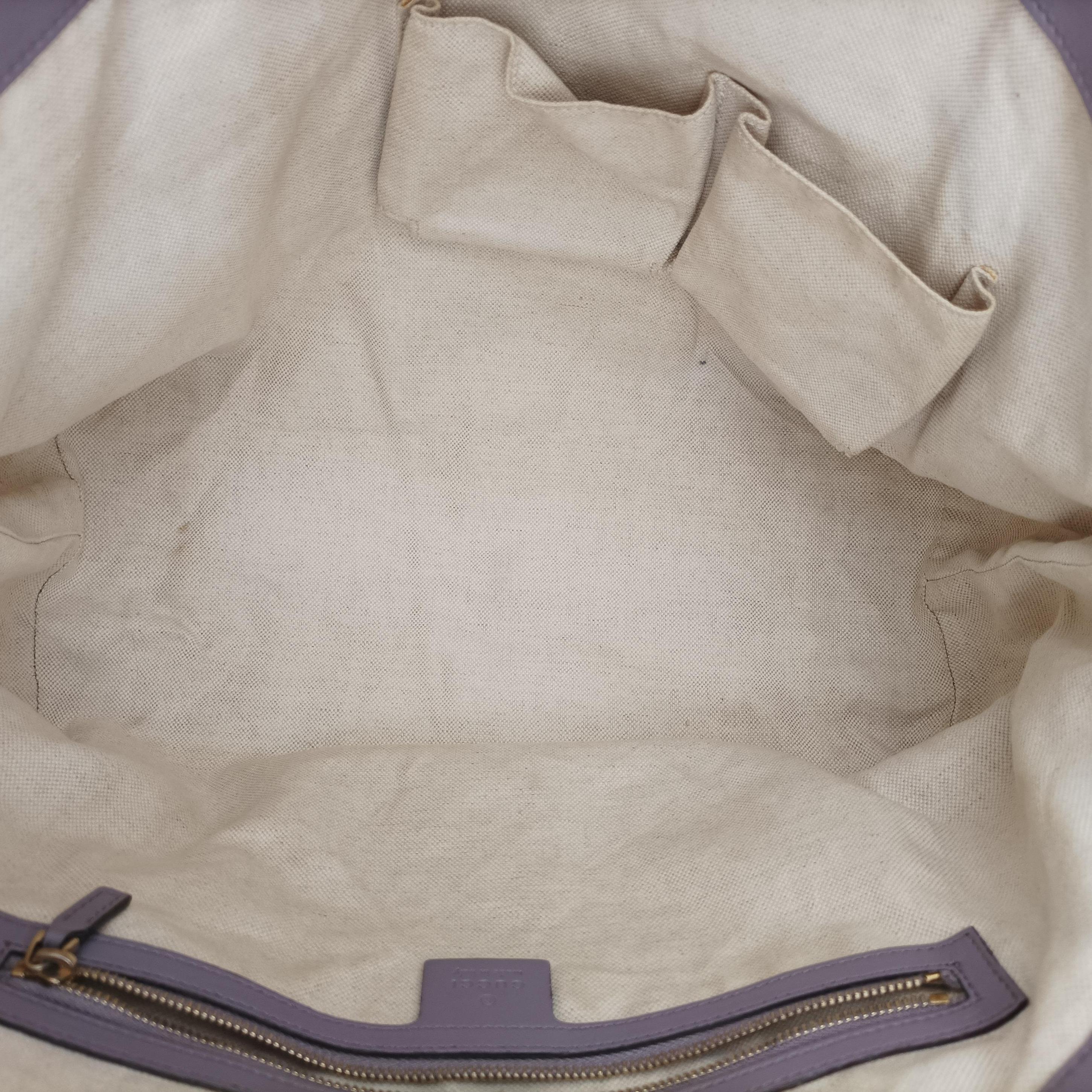 Pre-owned Gucci Heart Bit charm Beige x Purple canvas×leather 269956 handbag | stylenewstar