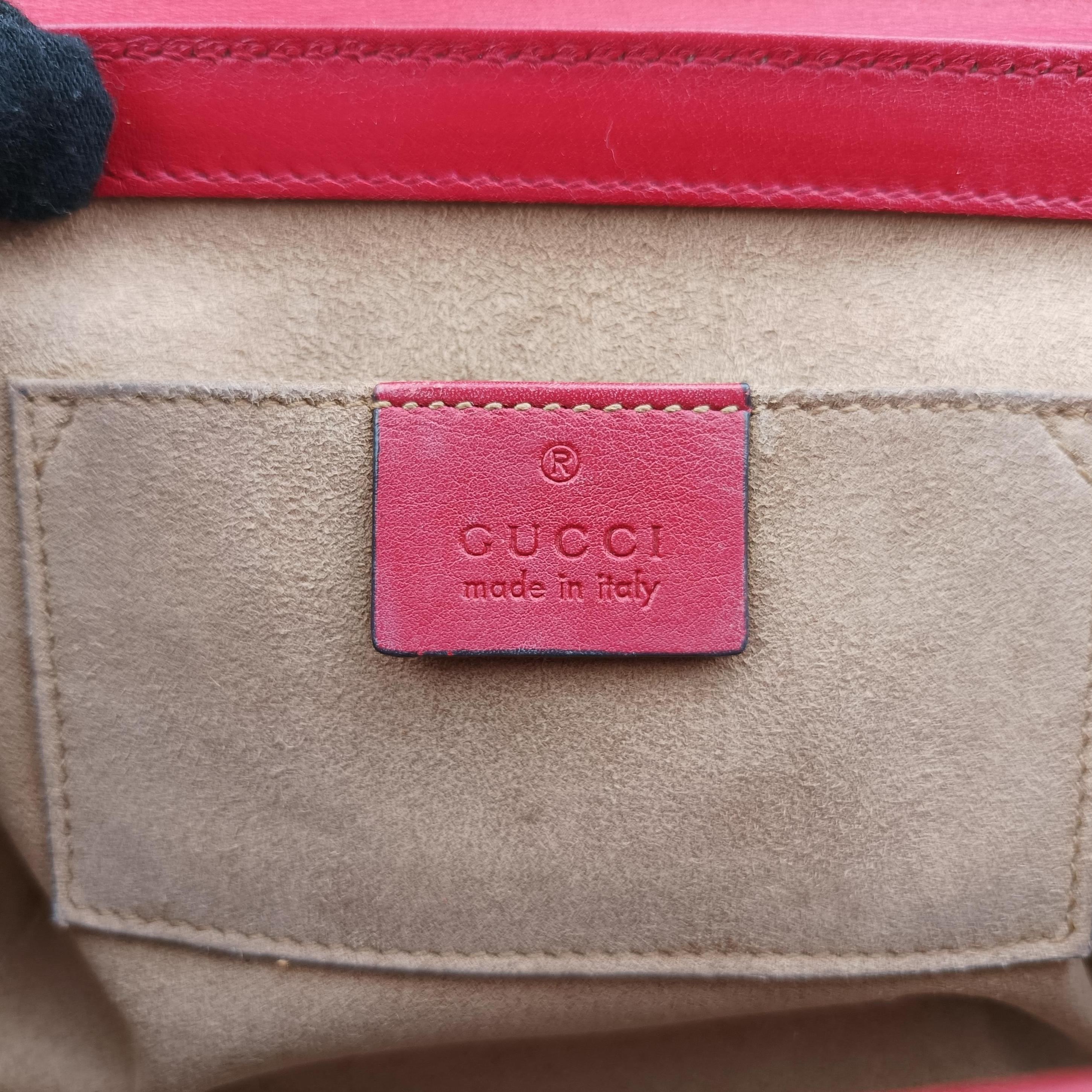 Pre-owned Gucci Padlock Beige×red×pink PVC coated canvas×leather 409487 shoulderbag | stylenewstar