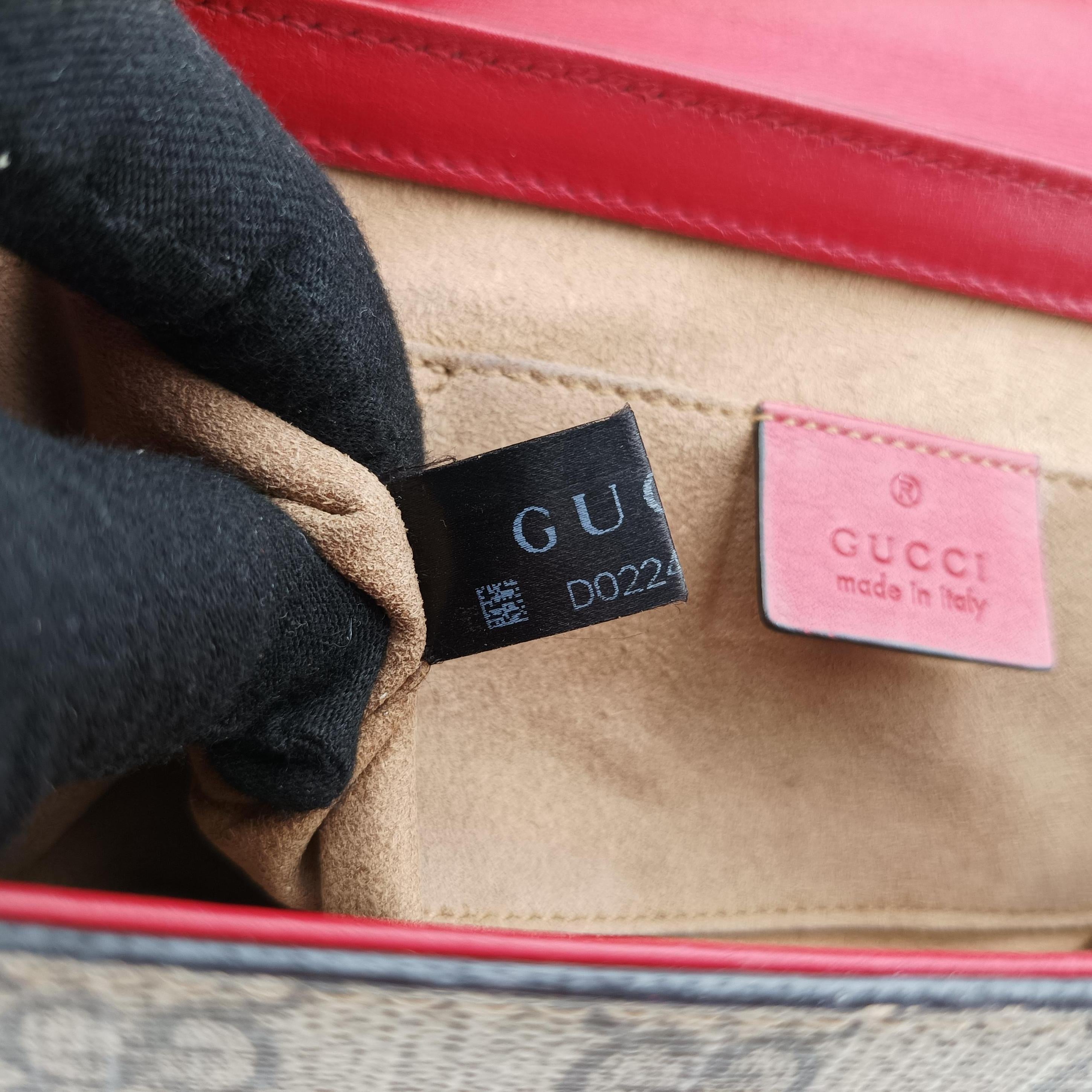 Pre-owned Gucci Padlock Beige×red×pink PVC coated canvas×leather 409487 shoulderbag | stylenewstar