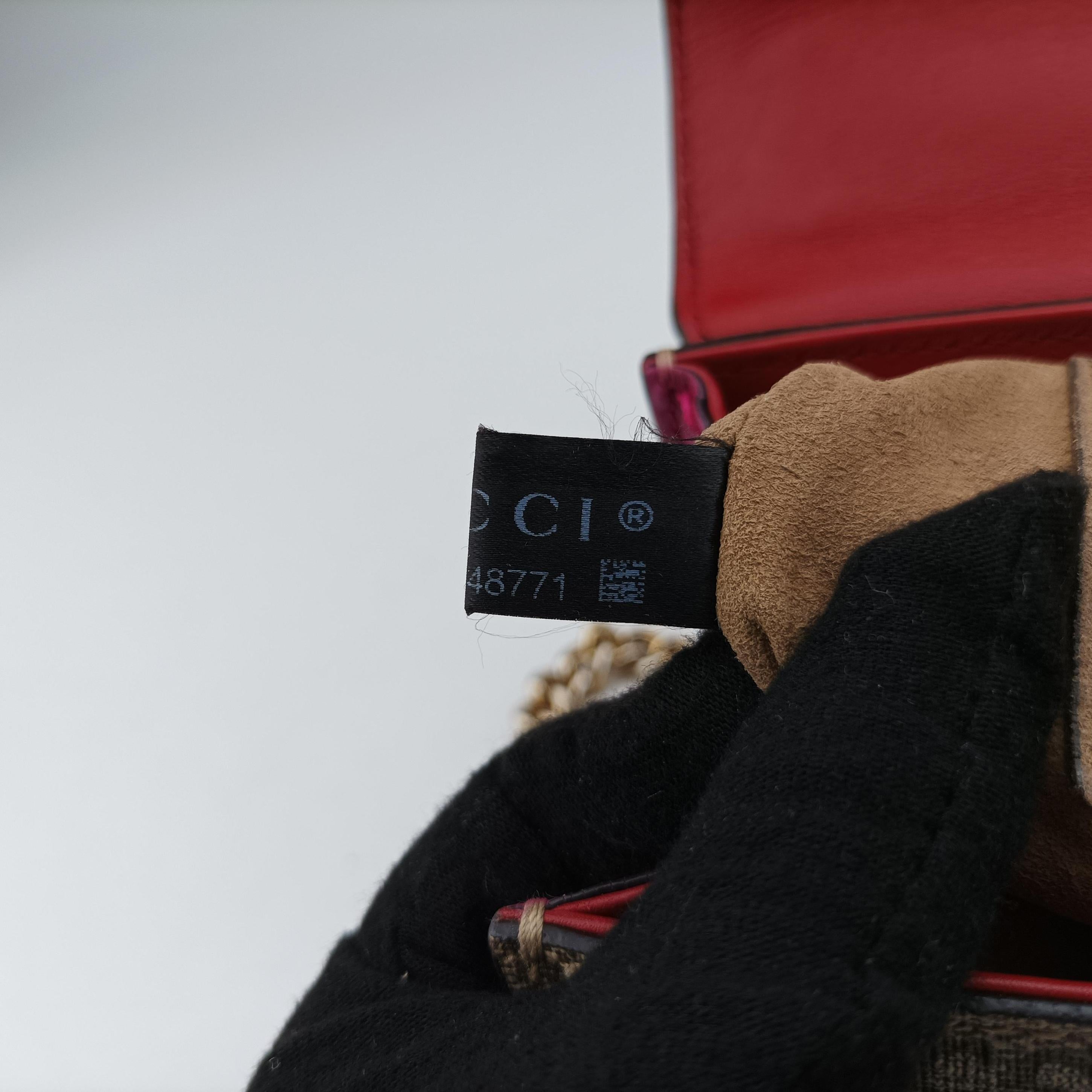 Pre-owned Gucci Padlock Beige×red×pink PVC coated canvas×leather 409487 shoulderbag | stylenewstar