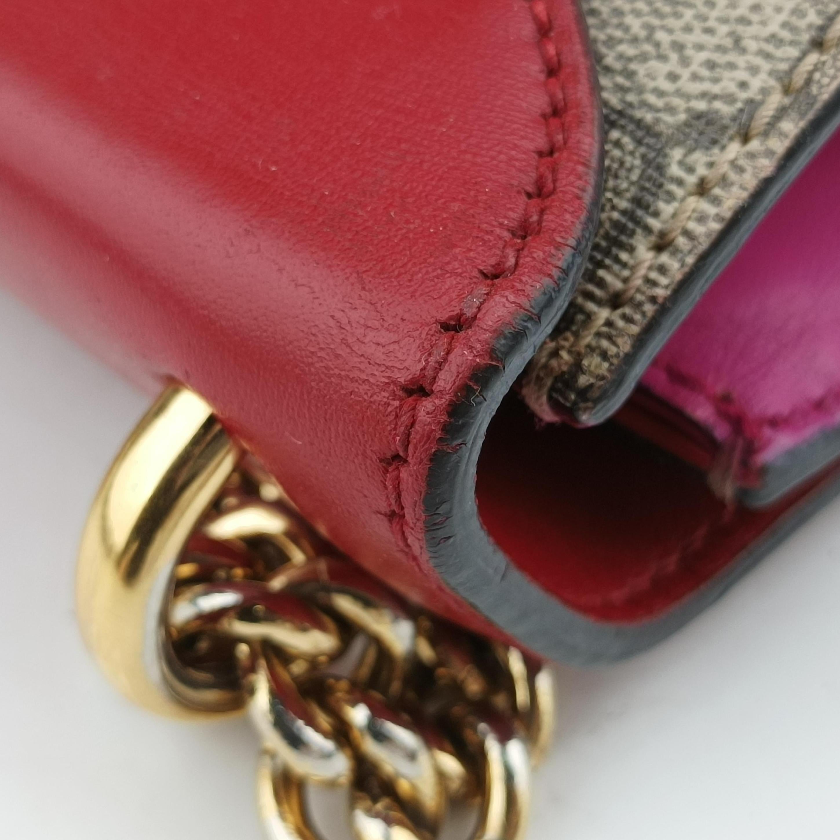 Pre-owned Gucci Padlock Beige×red×pink PVC coated canvas×leather 409487 shoulderbag | stylenewstar