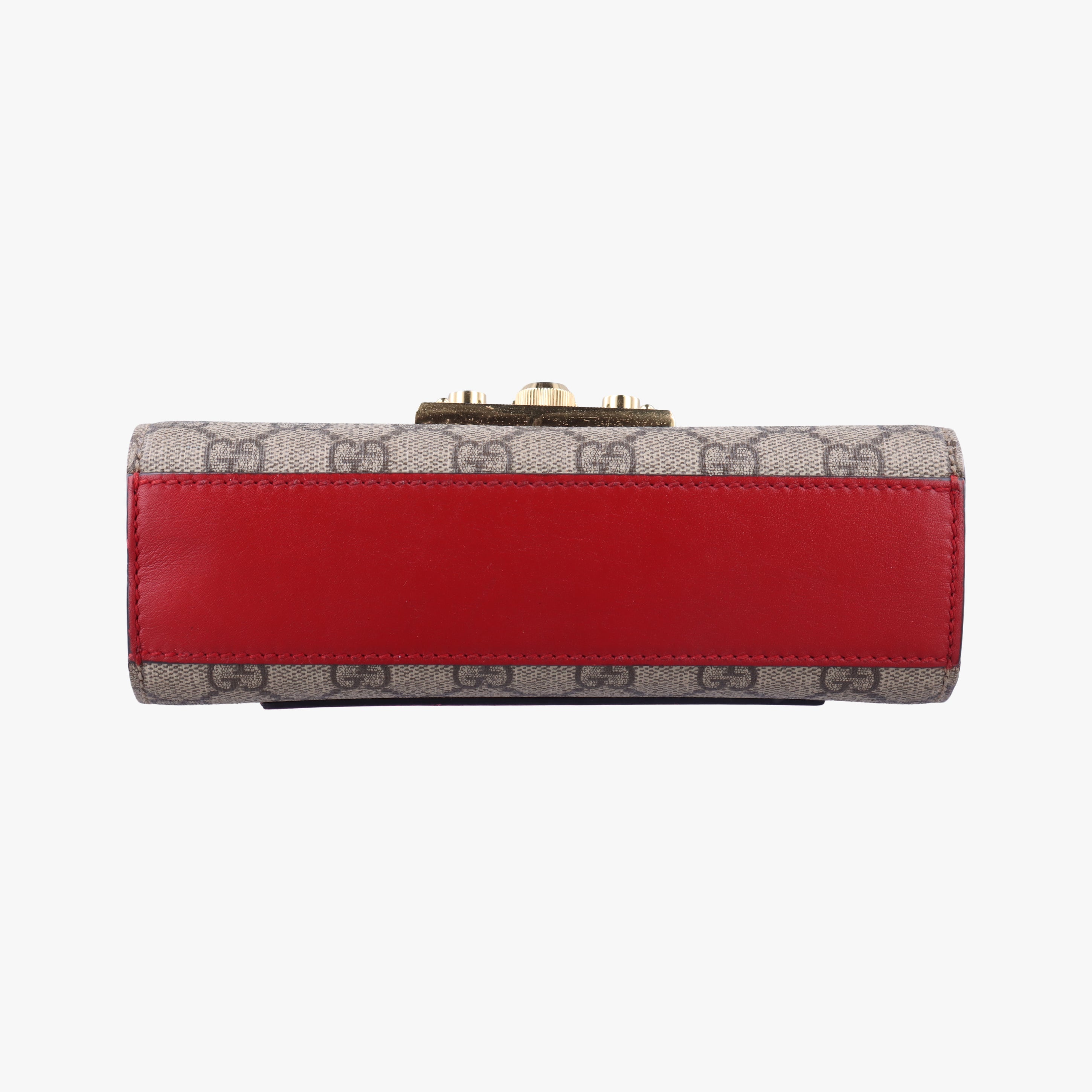 Pre-owned Gucci Padlock Beige×red×pink PVC coated canvas×leather 409487 shoulderbag | stylenewstar