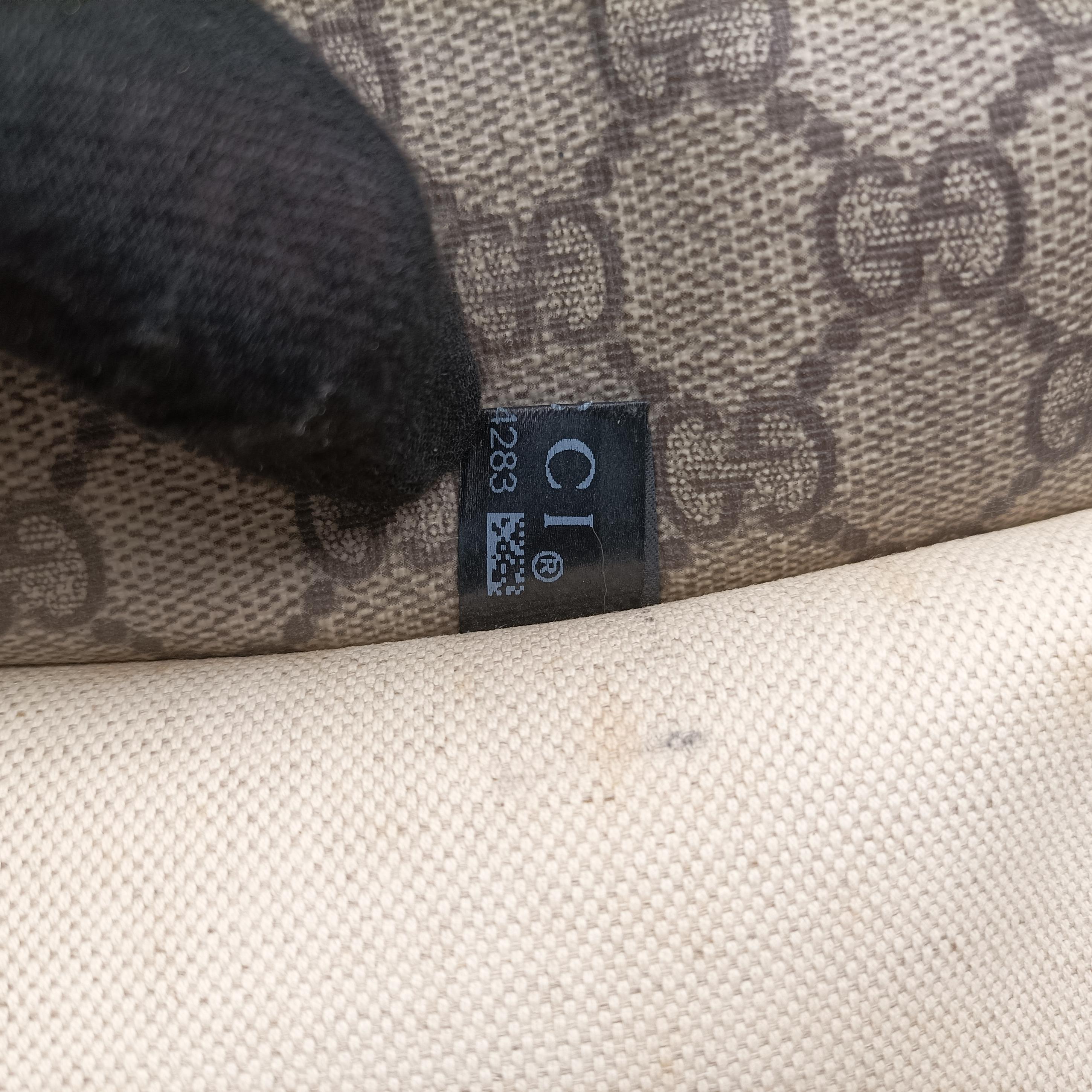 Pre-owned Gucci GG Supreme Brown PVC coated canvas 233081 handbag | stylenewstar