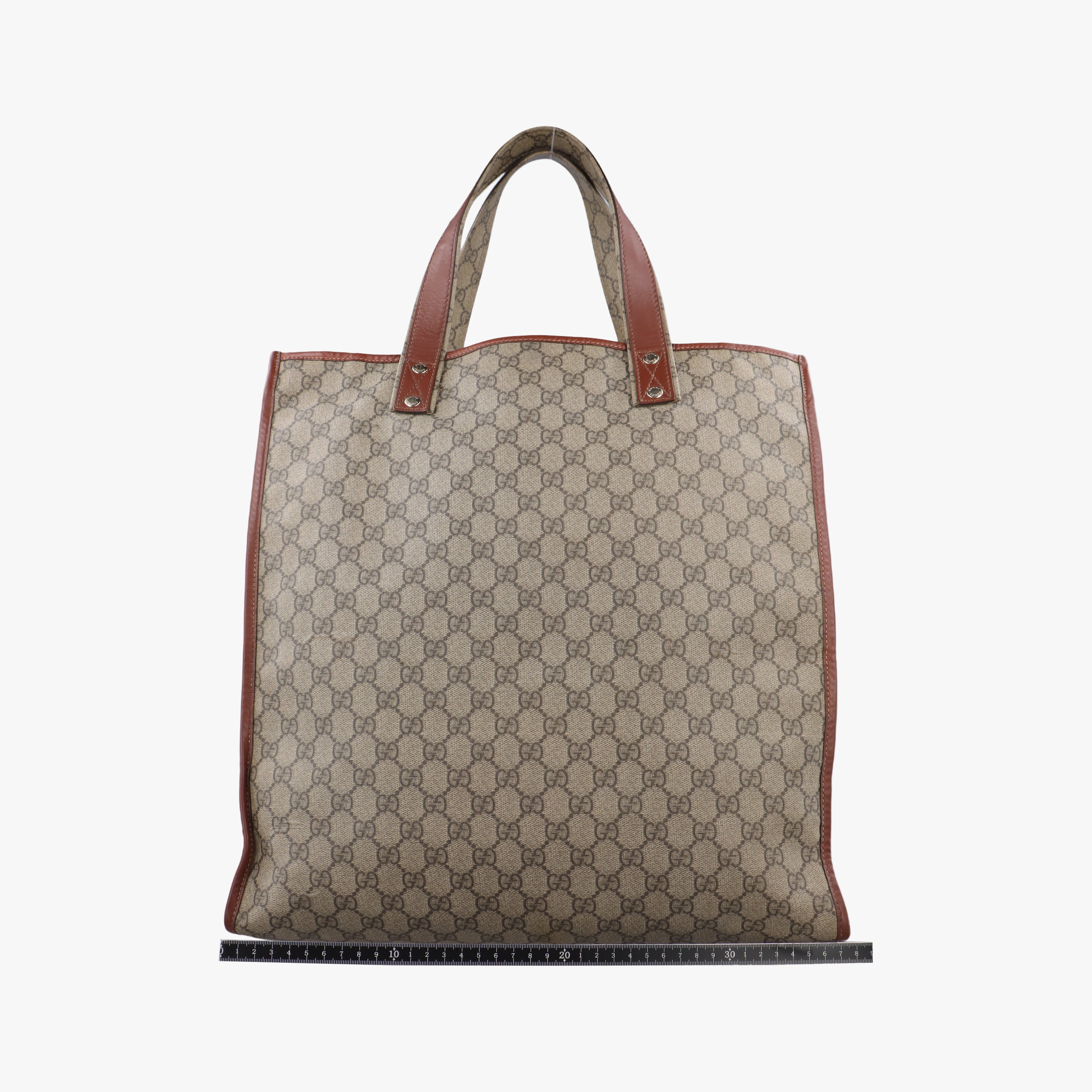 Pre-owned Gucci GG Supreme Brown PVC coated canvas 233081 handbag | stylenewstar