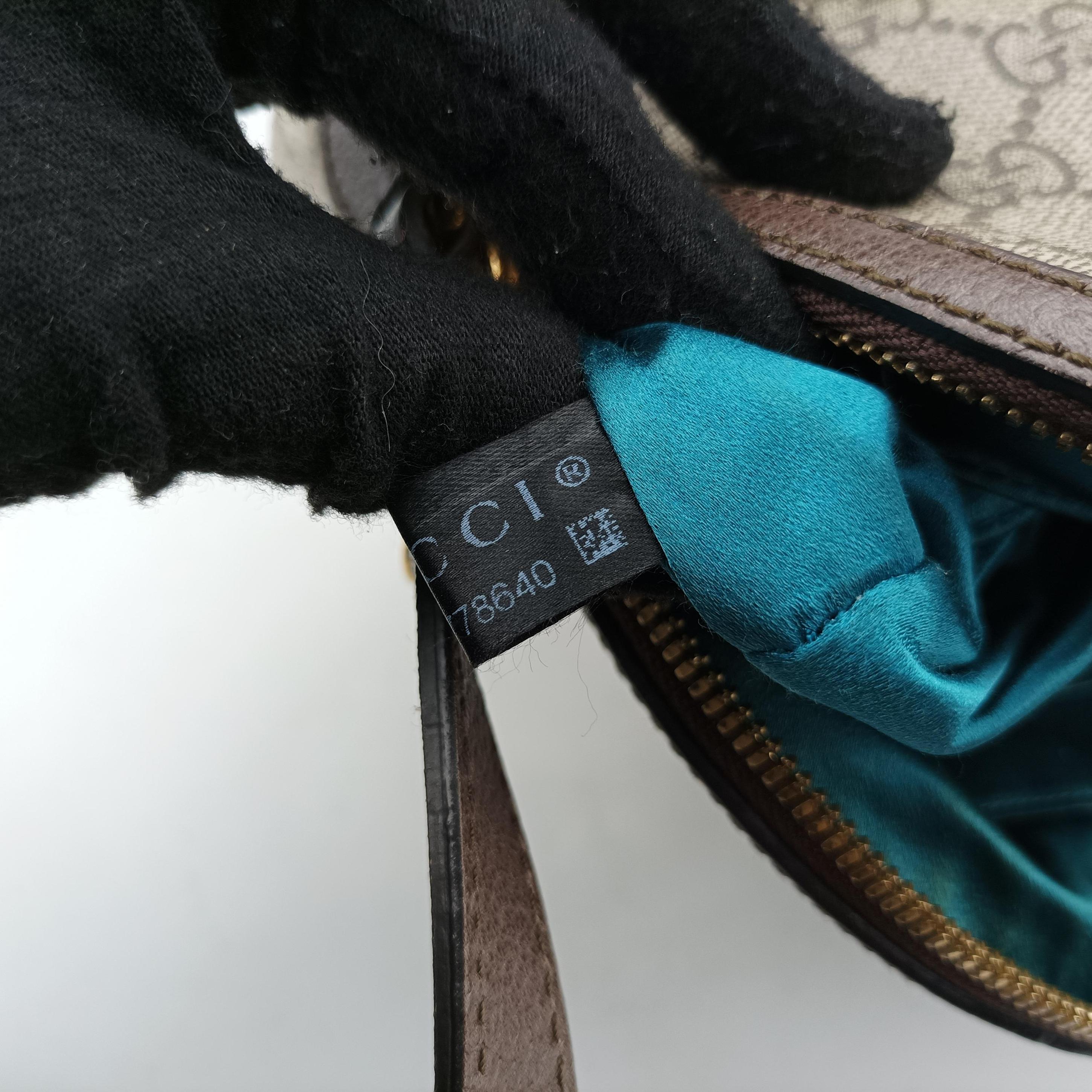 Pre-owned Gucci Ophidia brown×red×green PVC coated canvas 499621 shoulderbag | stylenewstar