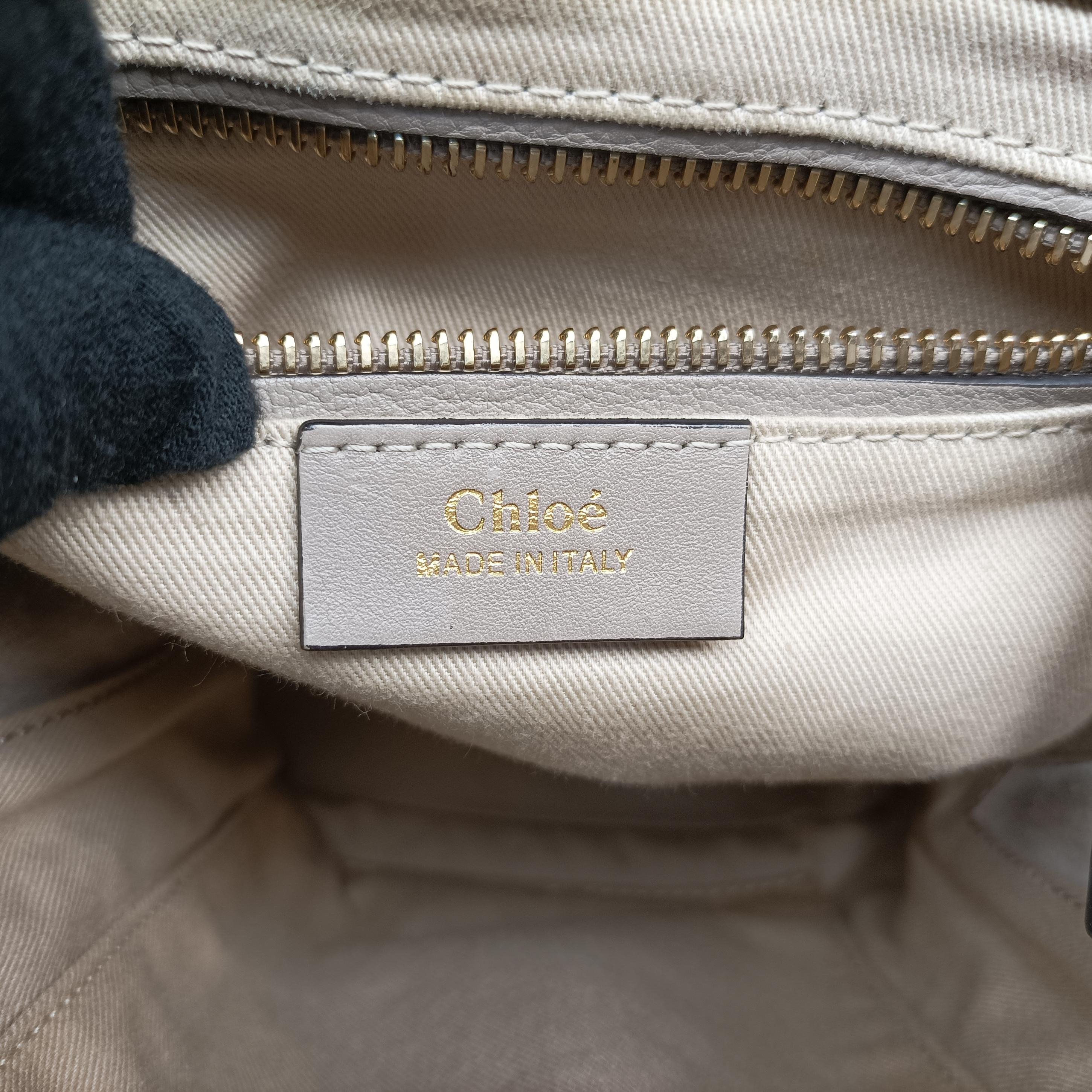 Pre-owned Chloe FAYE mini Grey Suede × leather  backpack/rucksack | stylenewstar