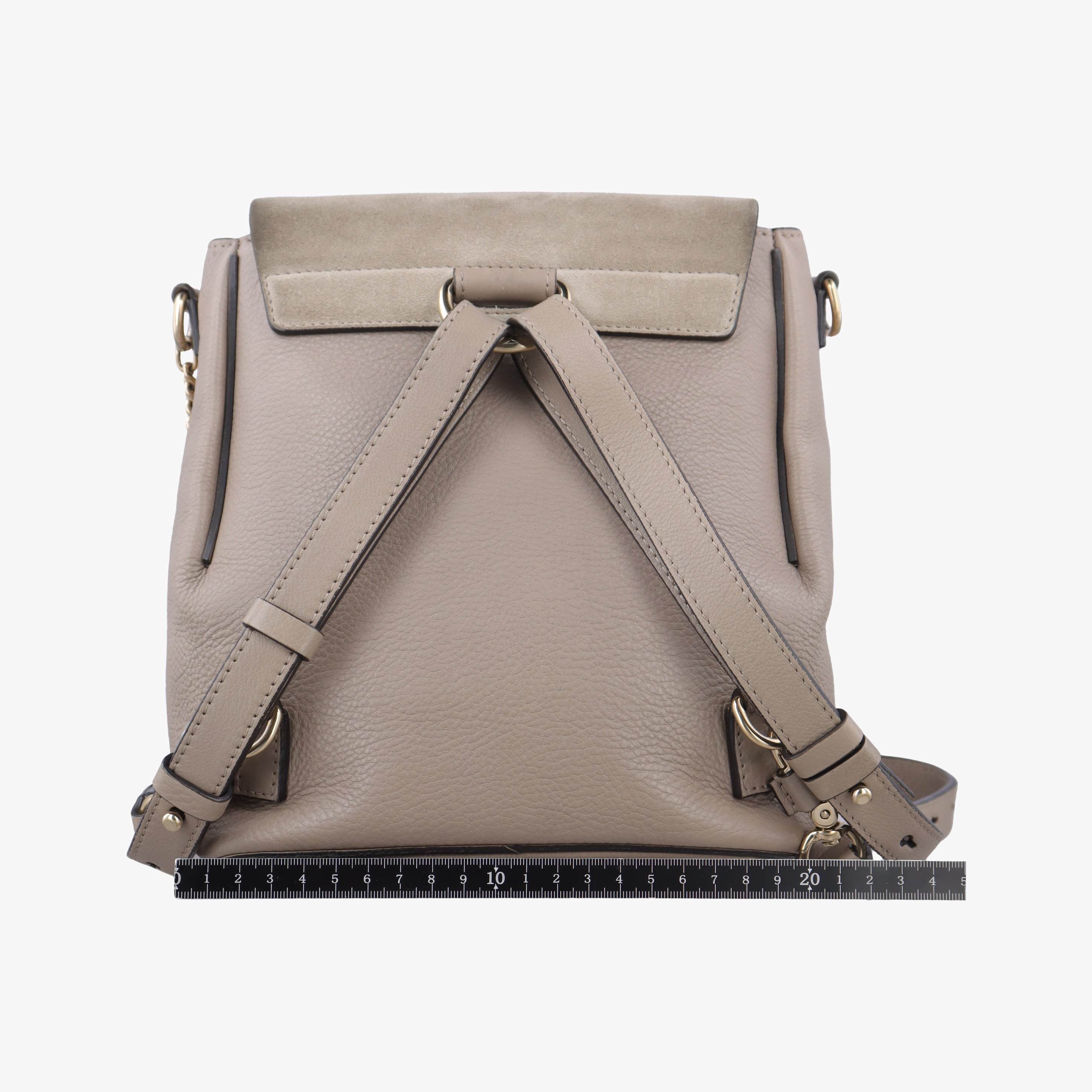 Pre-owned Chloe FAYE mini Grey Suede × leather  backpack/rucksack | stylenewstar
