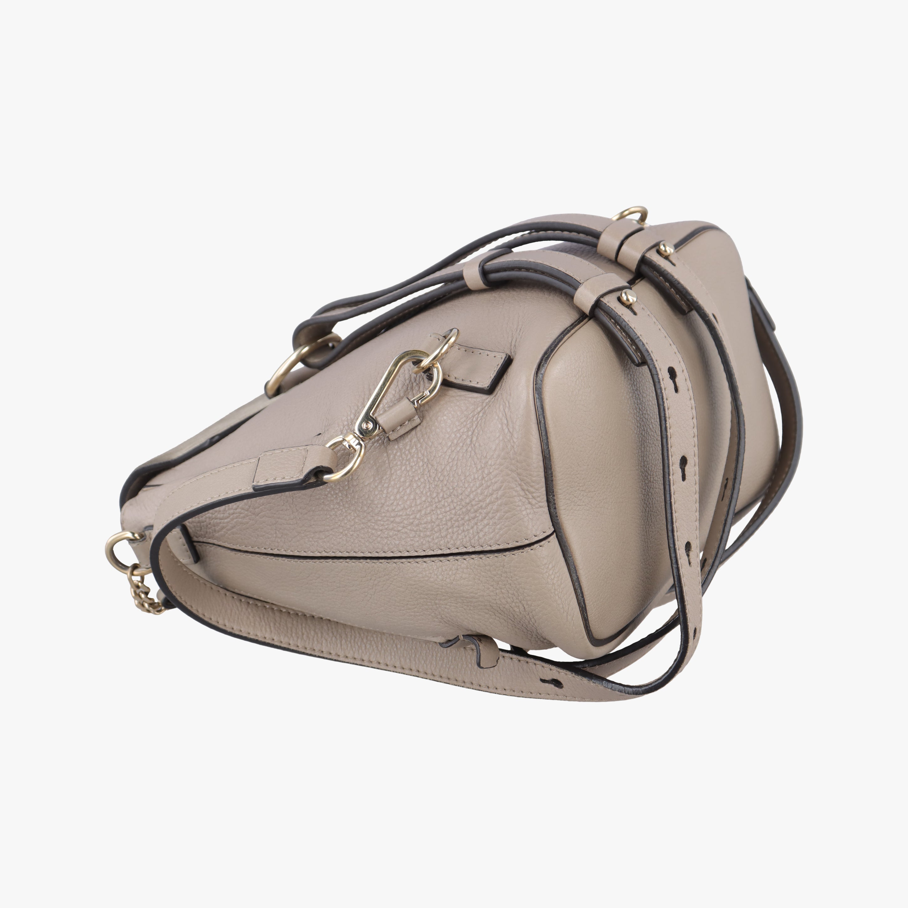 Pre-owned Chloe FAYE mini Grey Suede × leather  backpack/rucksack | stylenewstar
