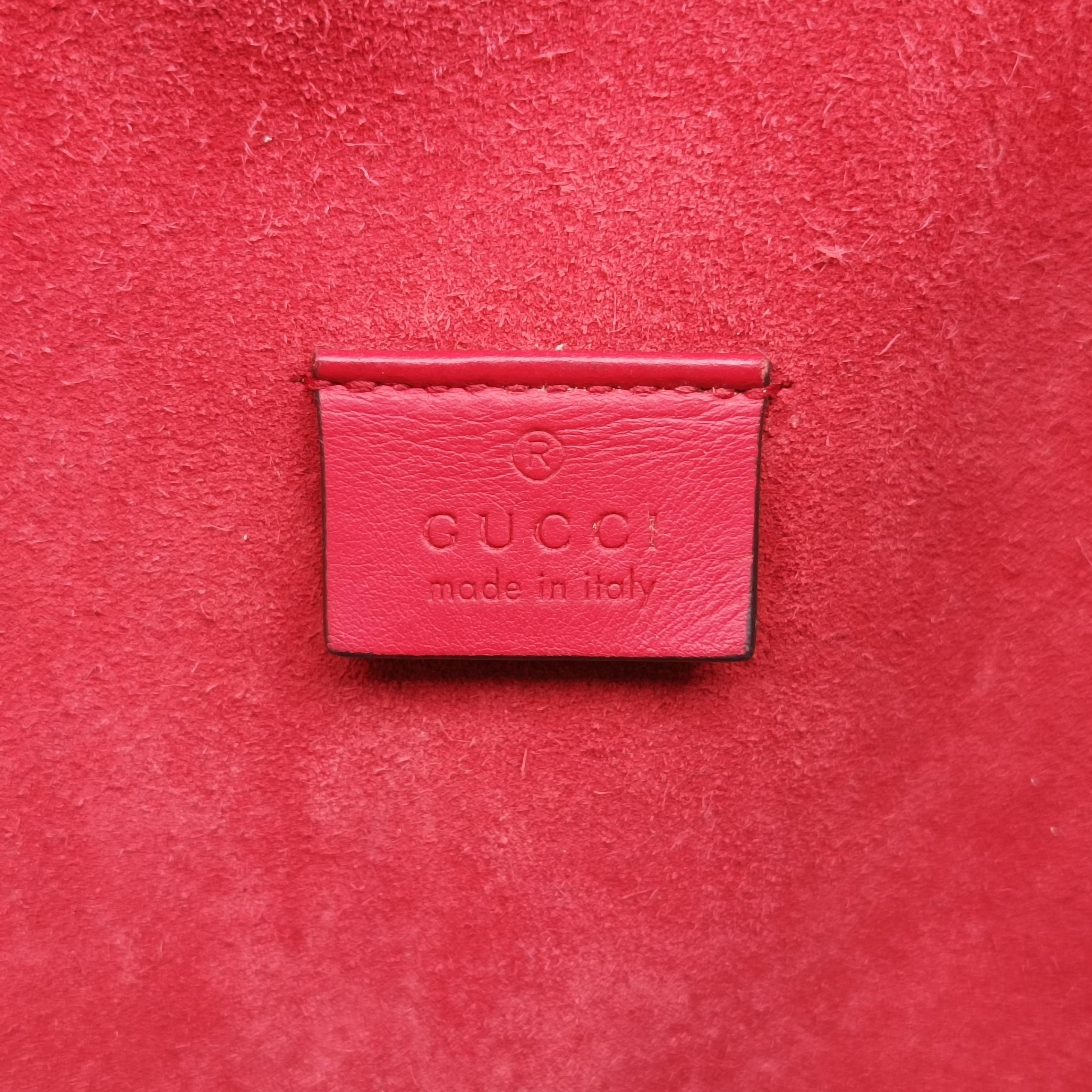 Pre-owned Gucci Dionysus beige×red PVC coated canvas 421970 shoulderbag | stylenewstar
